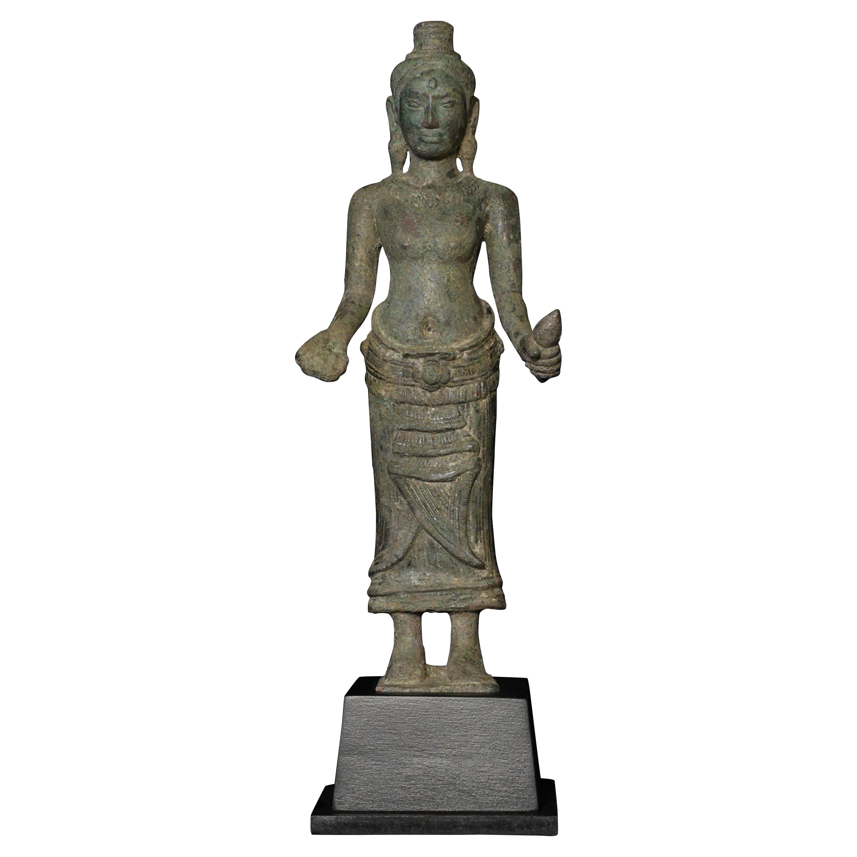 Very Fine 11-13thC Cambodian Uma Statue - 8323 For Sale