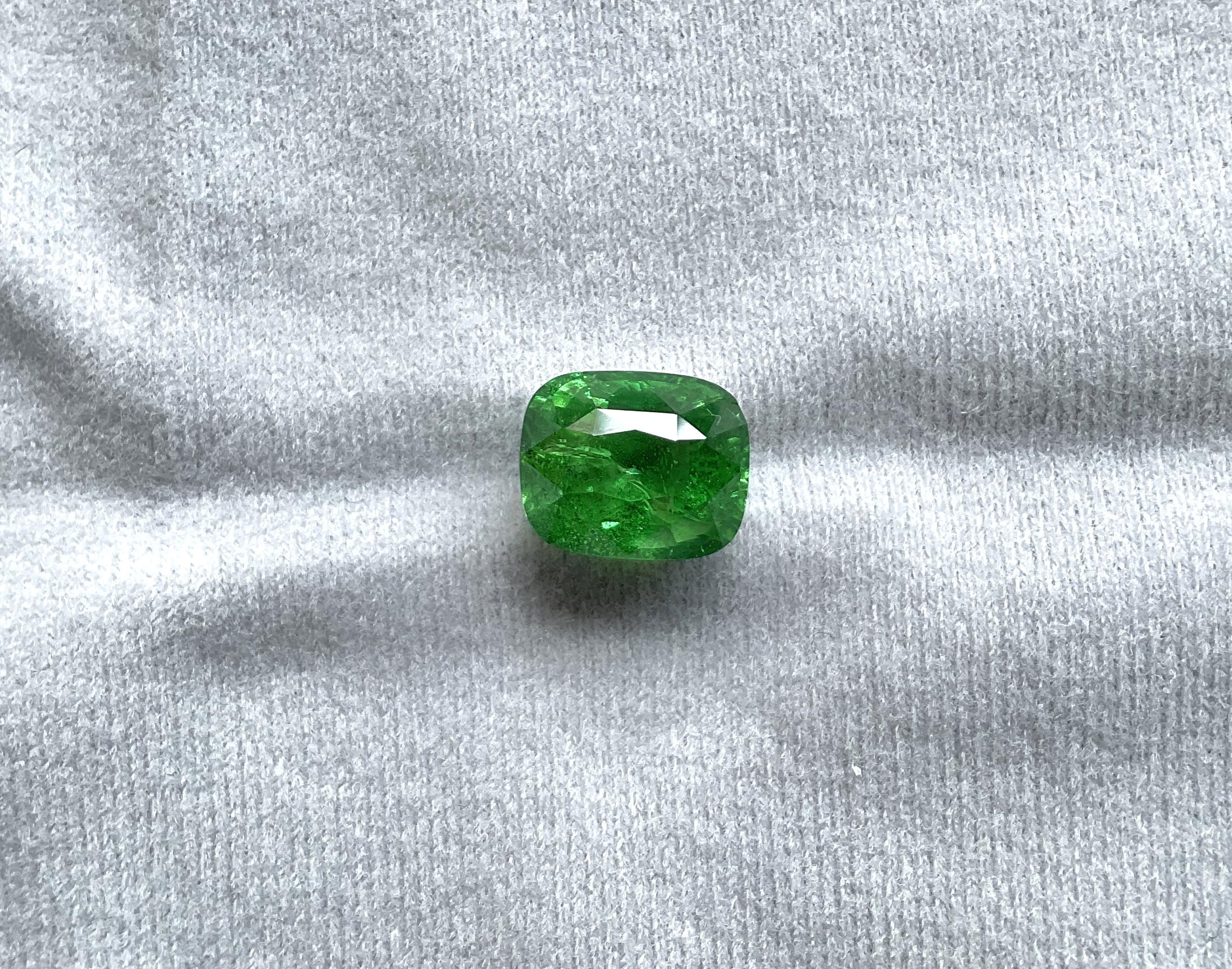 Women's or Men's 8.33 Carats Top Quality Tanzania Tsavorite Cutstone For Fine jewelry Natural Gem For Sale