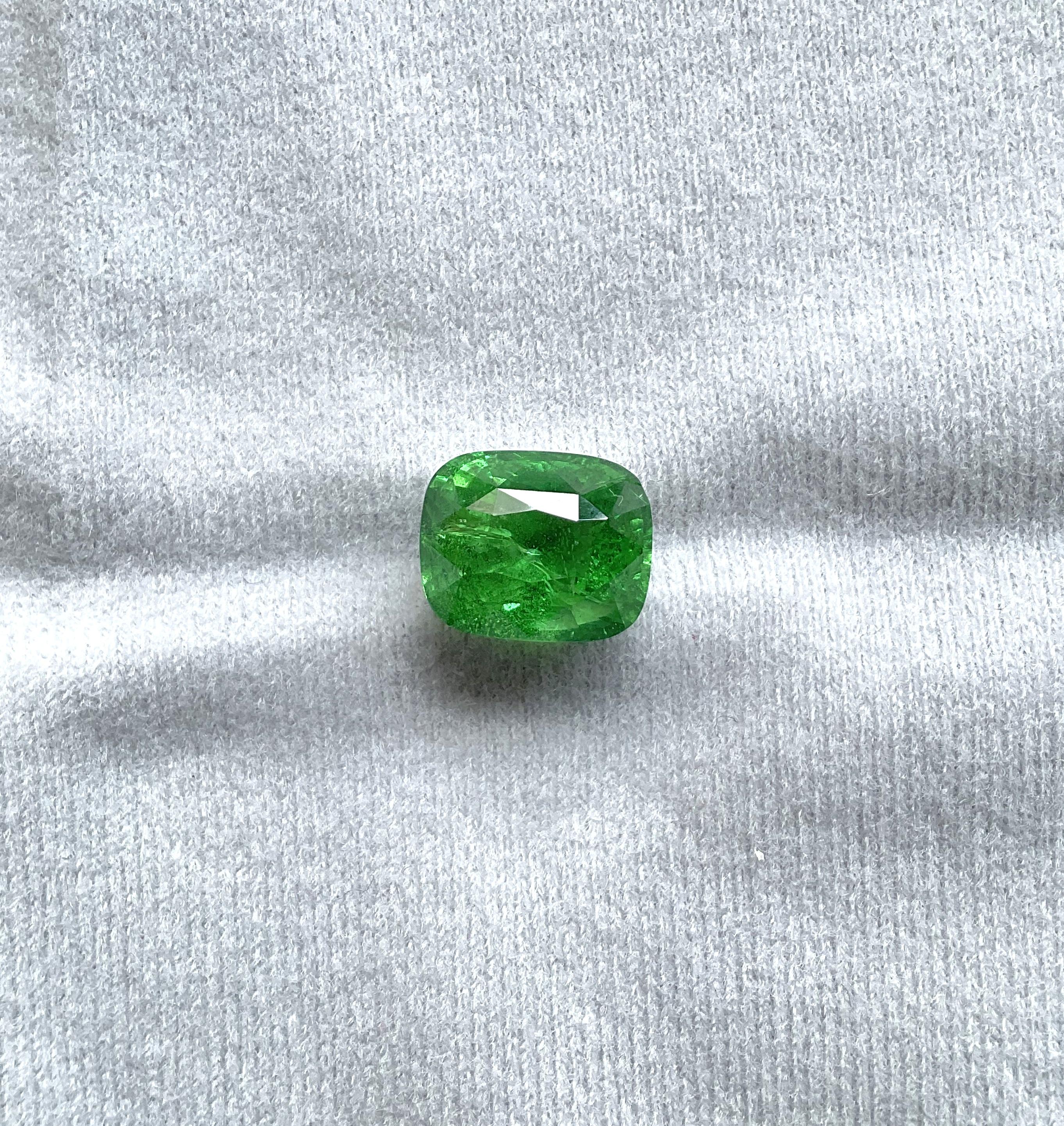 8.33 Carats Top Quality Tanzania Tsavorite Cutstone For Fine jewelry Natural Gem For Sale 1