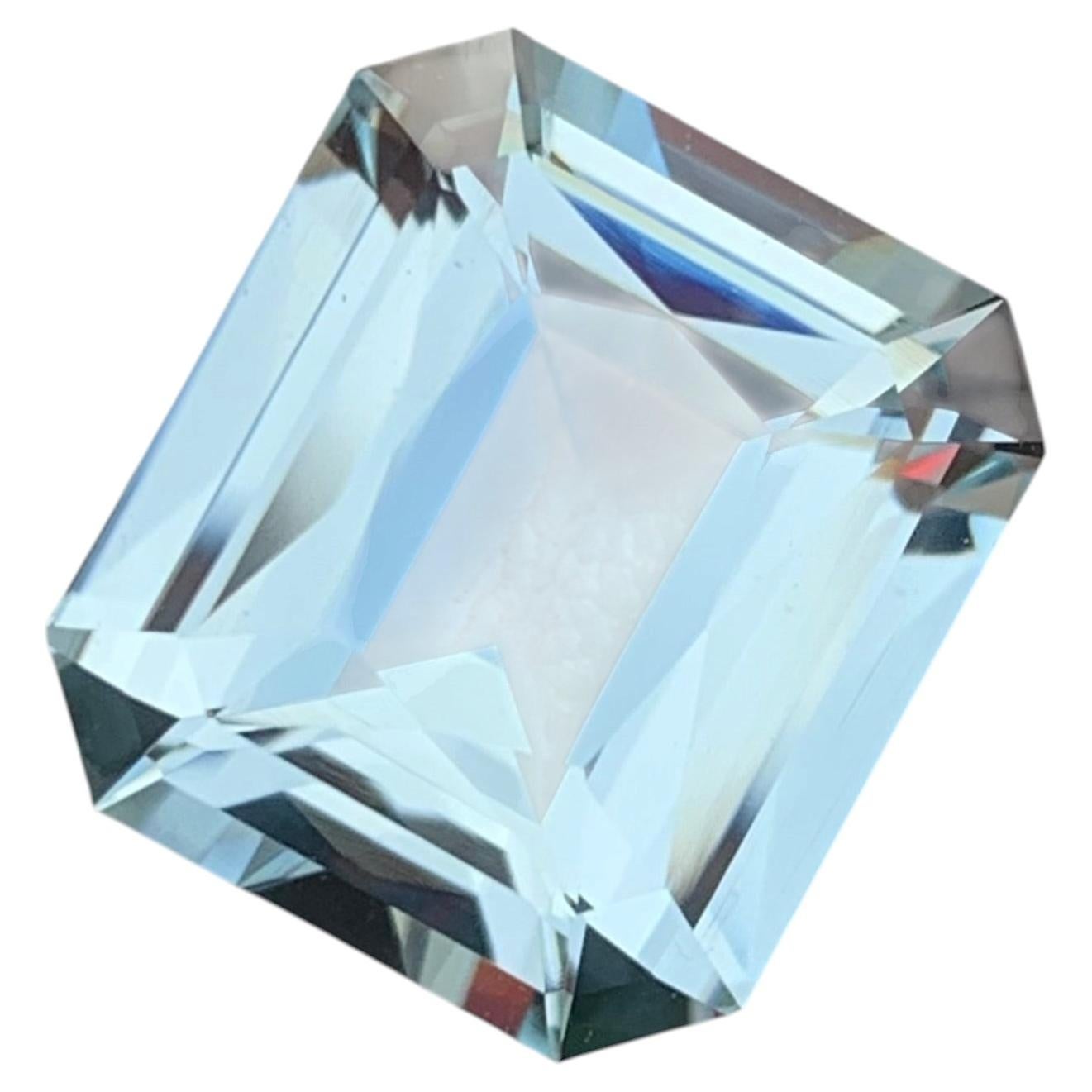 8.35 Carat Natural Loose Aquamarine Octagon Cut Gemstone