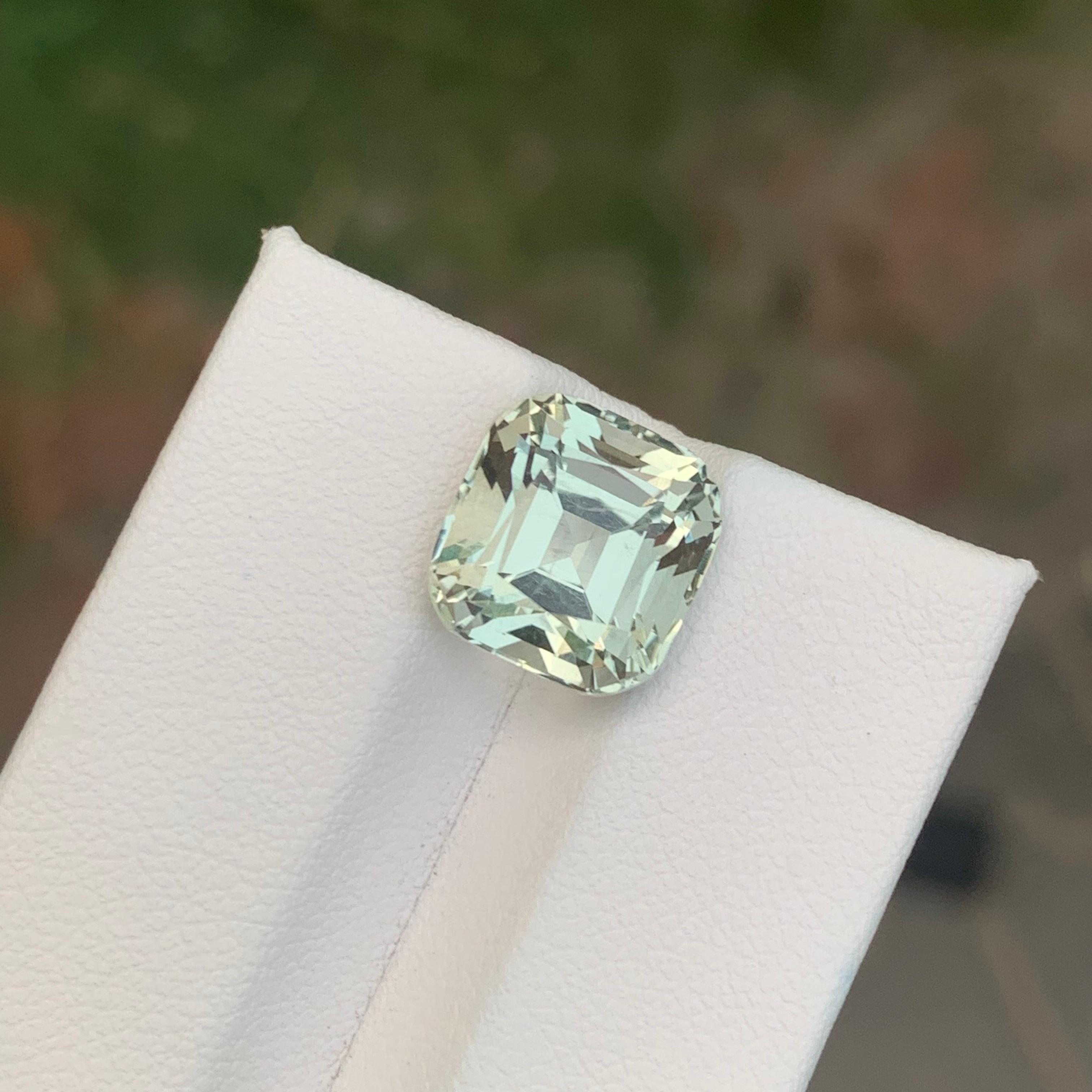 8.35 carati di ametista verde naturale sfusa e di prasiolite a forma di cuscino. in vendita 4