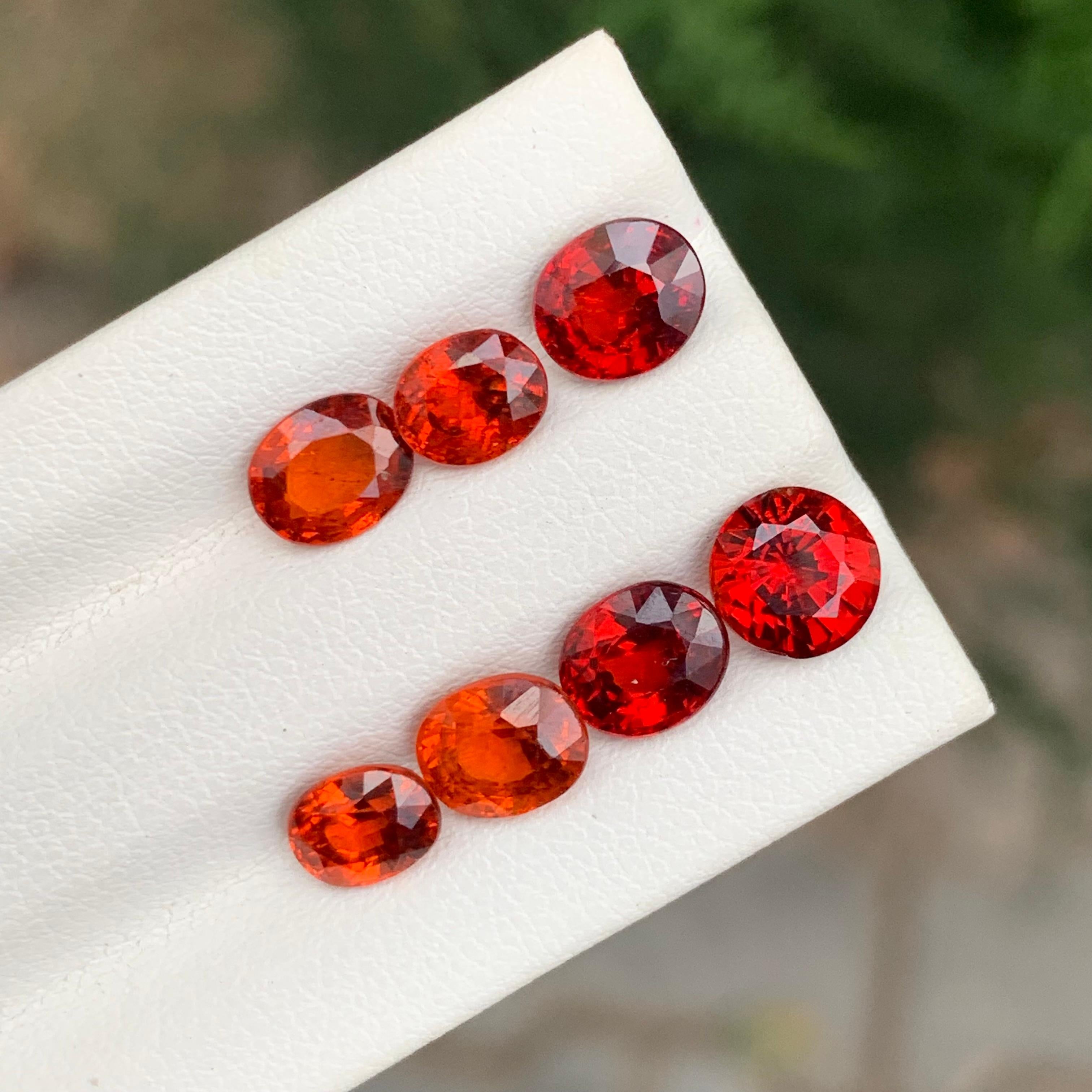 Lot de grenats spessartines naturels non sertis de 8.35 carats pour la fabrication de bijoux en vente 4