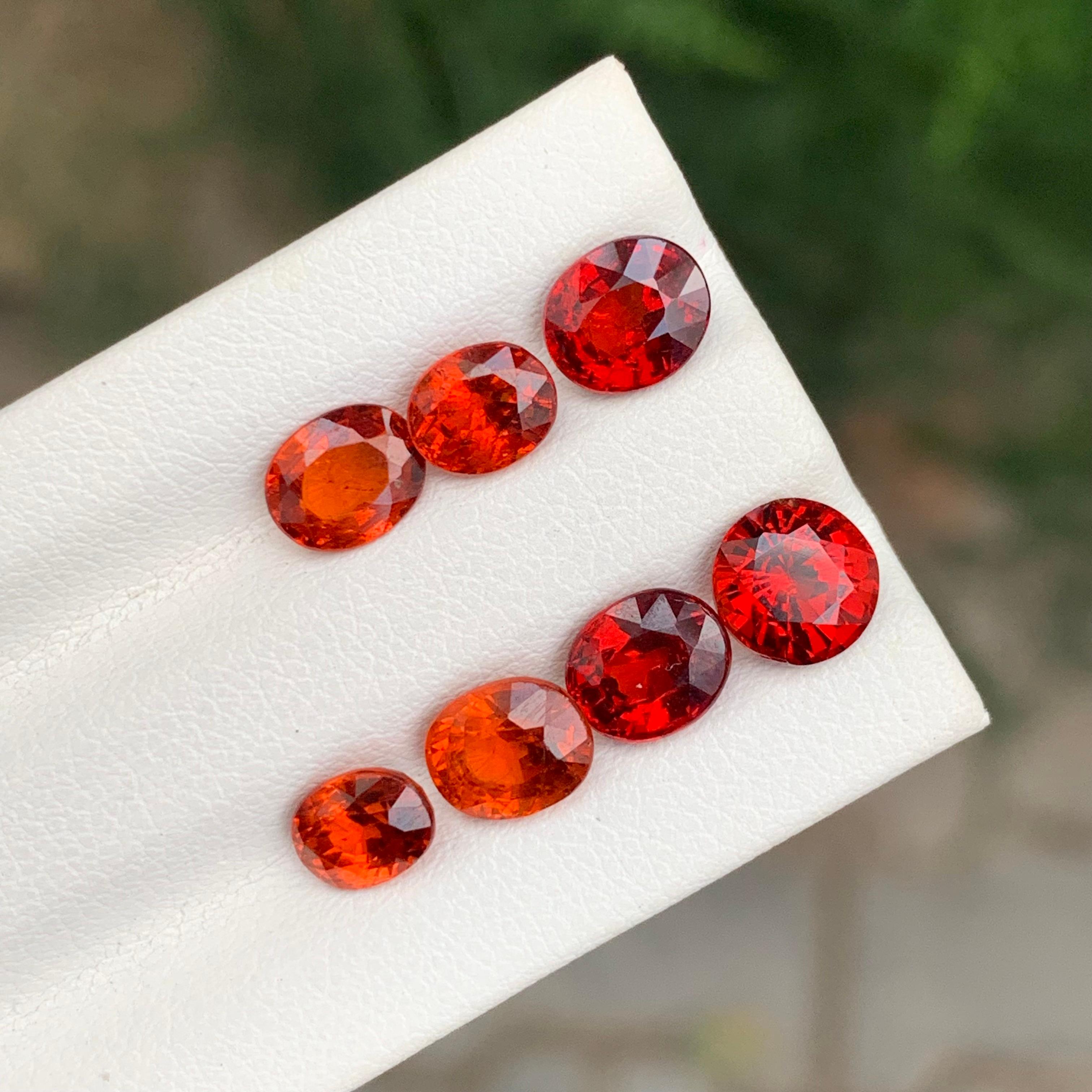 Lot de grenats spessartines naturels non sertis de 8.35 carats pour la fabrication de bijoux en vente 5