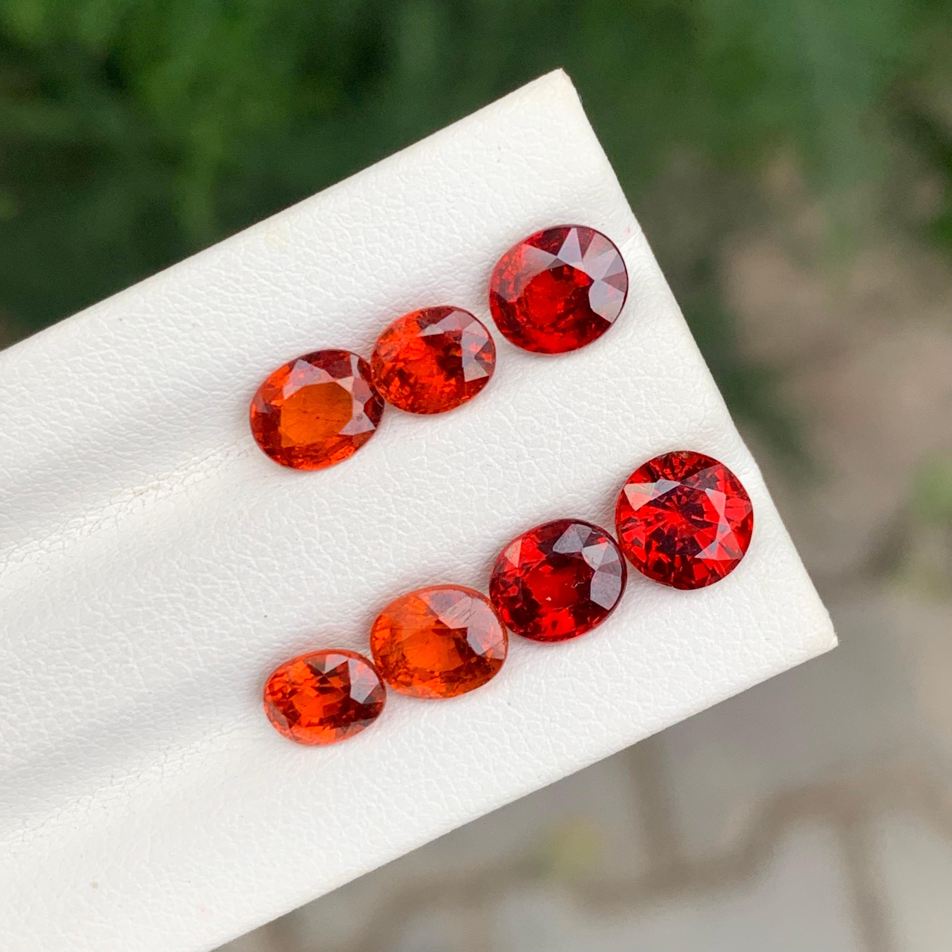 Lot de grenats spessartines naturels non sertis de 8.35 carats pour la fabrication de bijoux Neuf - En vente à Peshawar, PK
