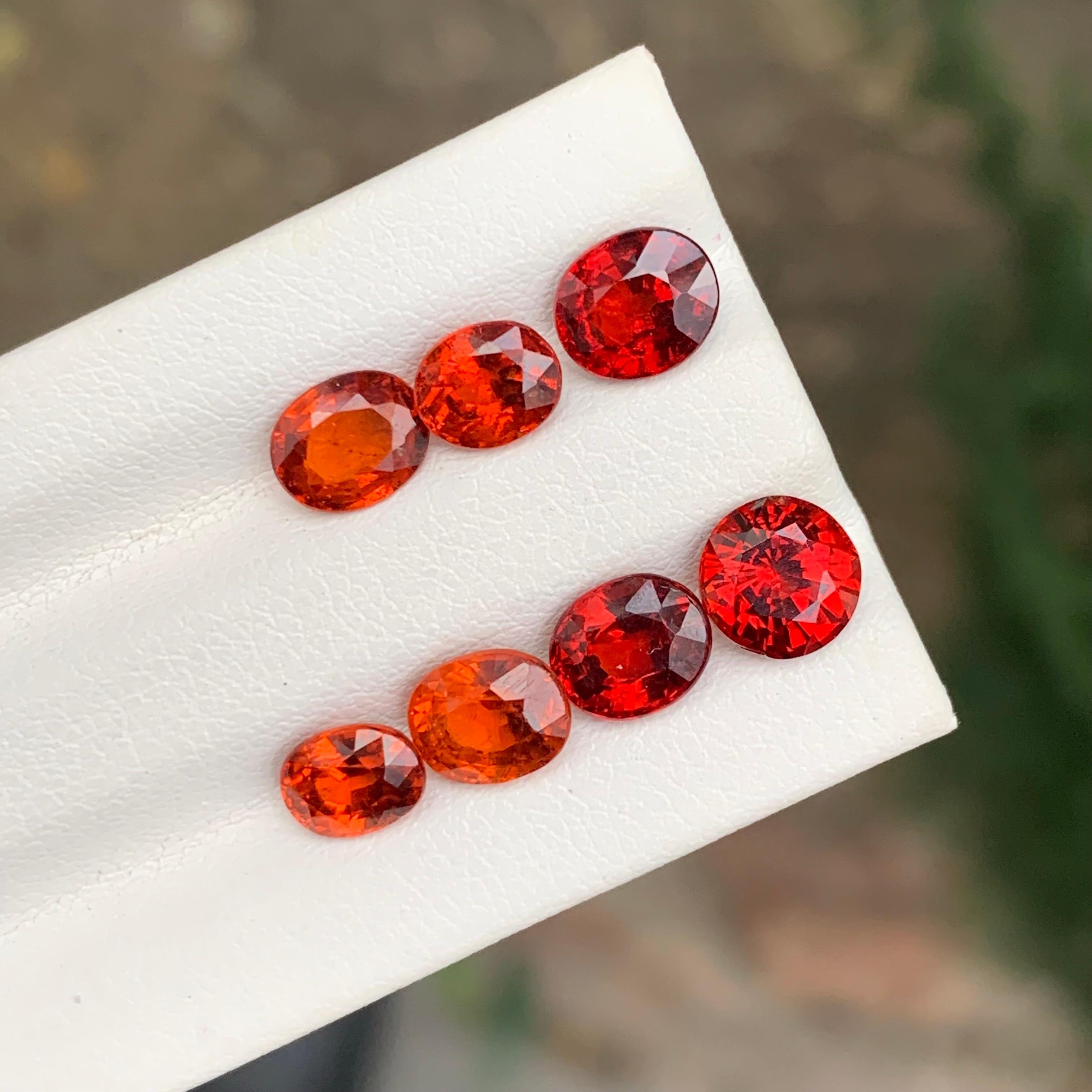 Lot de grenats spessartines naturels non sertis de 8.35 carats pour la fabrication de bijoux en vente 1
