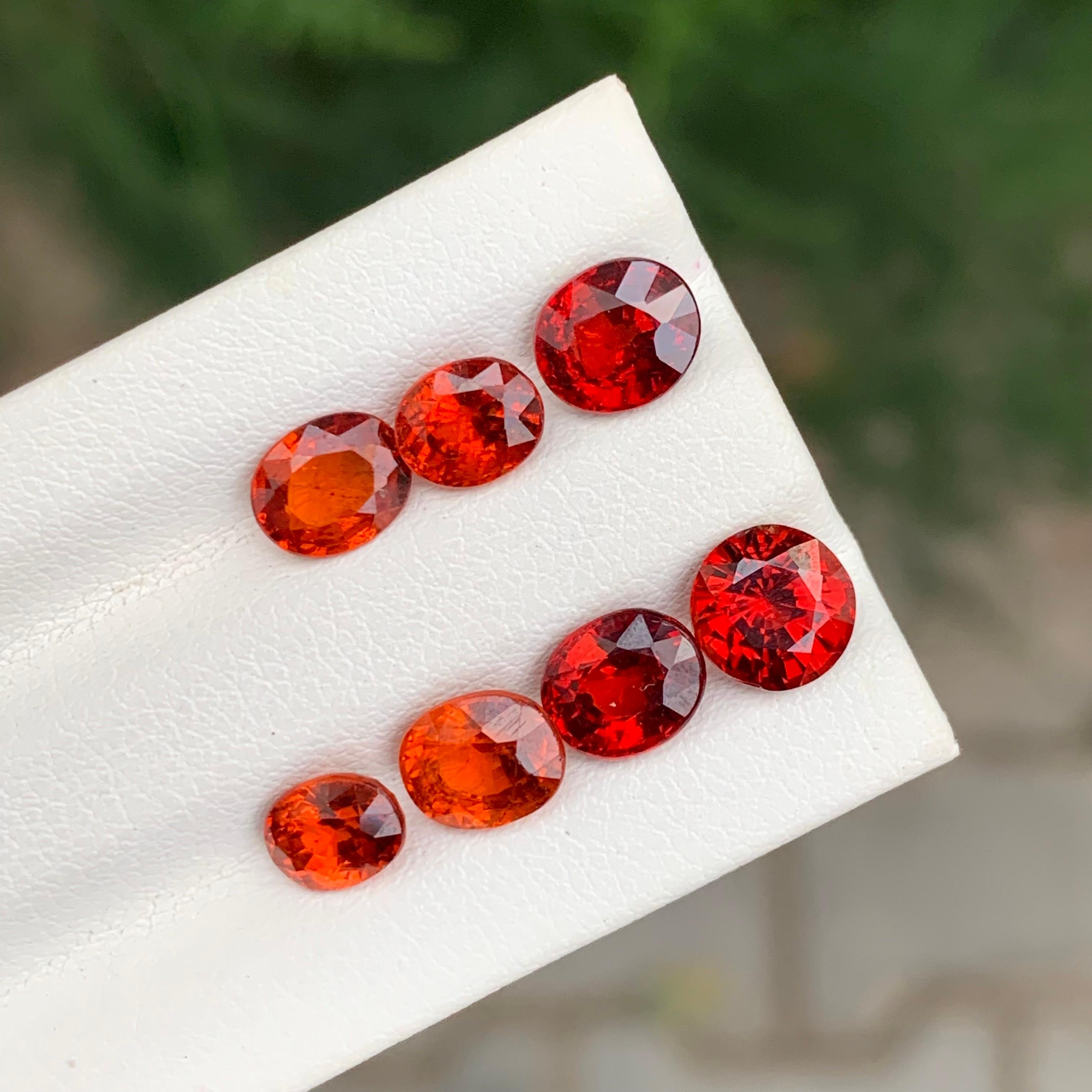 Lot de grenats spessartines naturels non sertis de 8.35 carats pour la fabrication de bijoux en vente 2