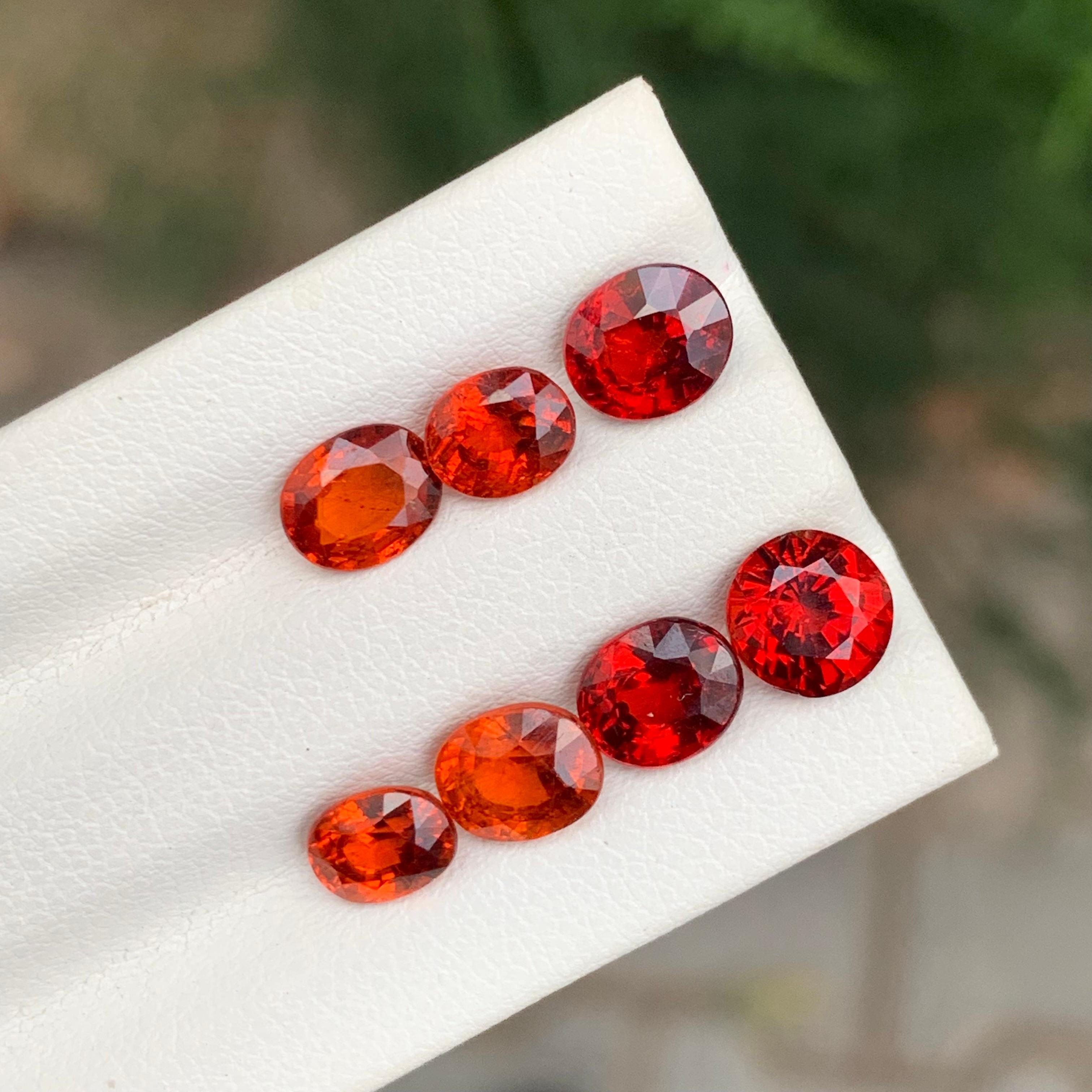 Lot de grenats spessartines naturels non sertis de 8.35 carats pour la fabrication de bijoux en vente 3
