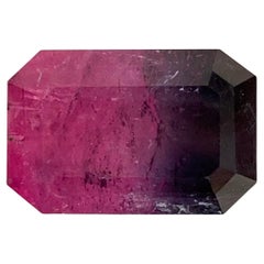 8.35 Carats Natural Loose Bicolour Tourmaline Gemstone Emerald Shape
