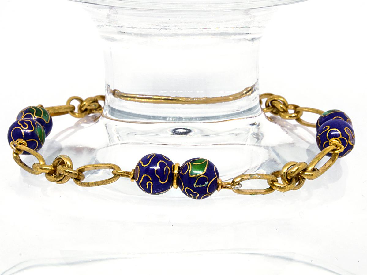 cloisonne bead bracelet
