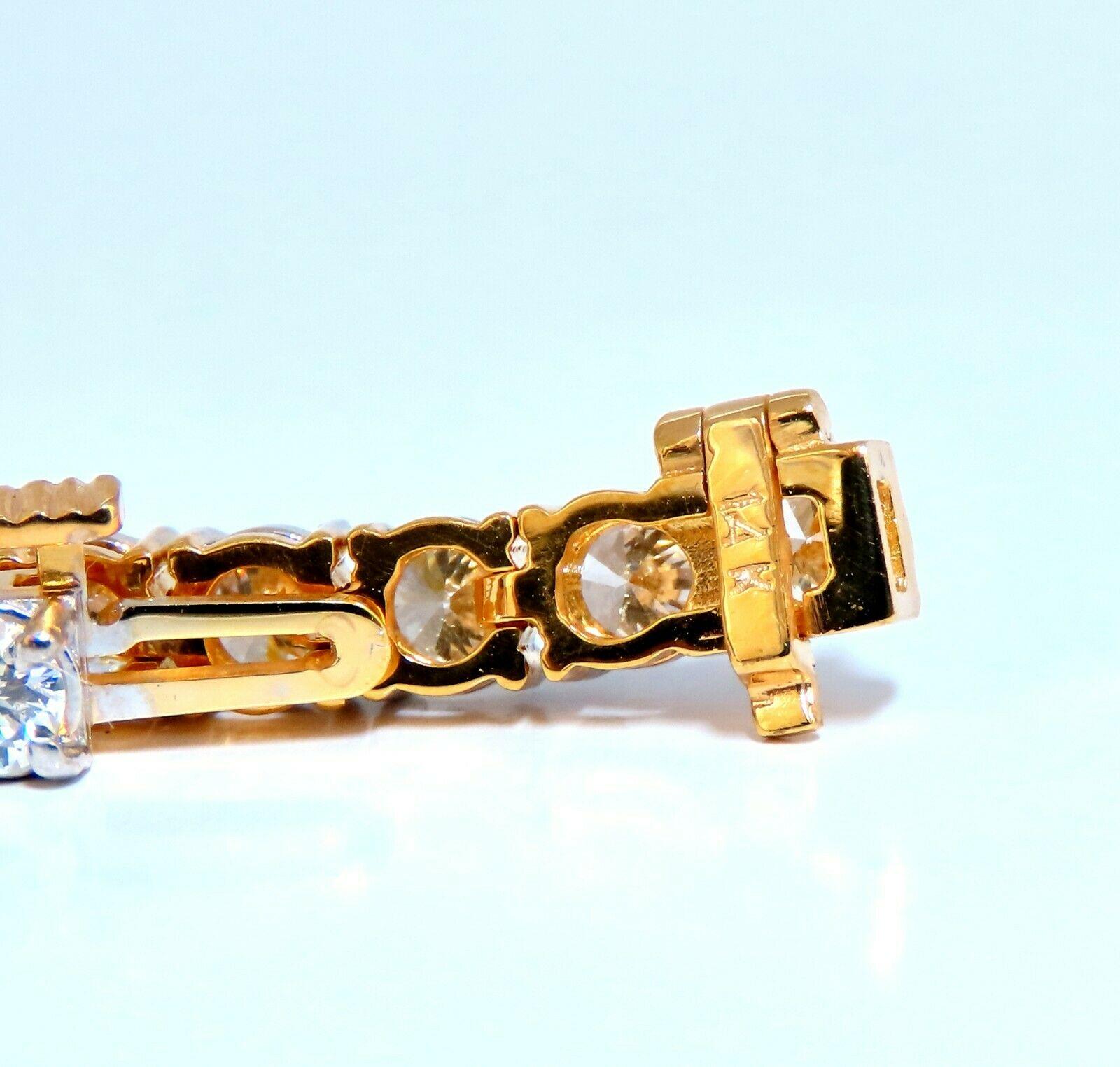 Bracelet tennis 14 carats avec diamants ronds brillants naturels de 8,35 carats en vente 1