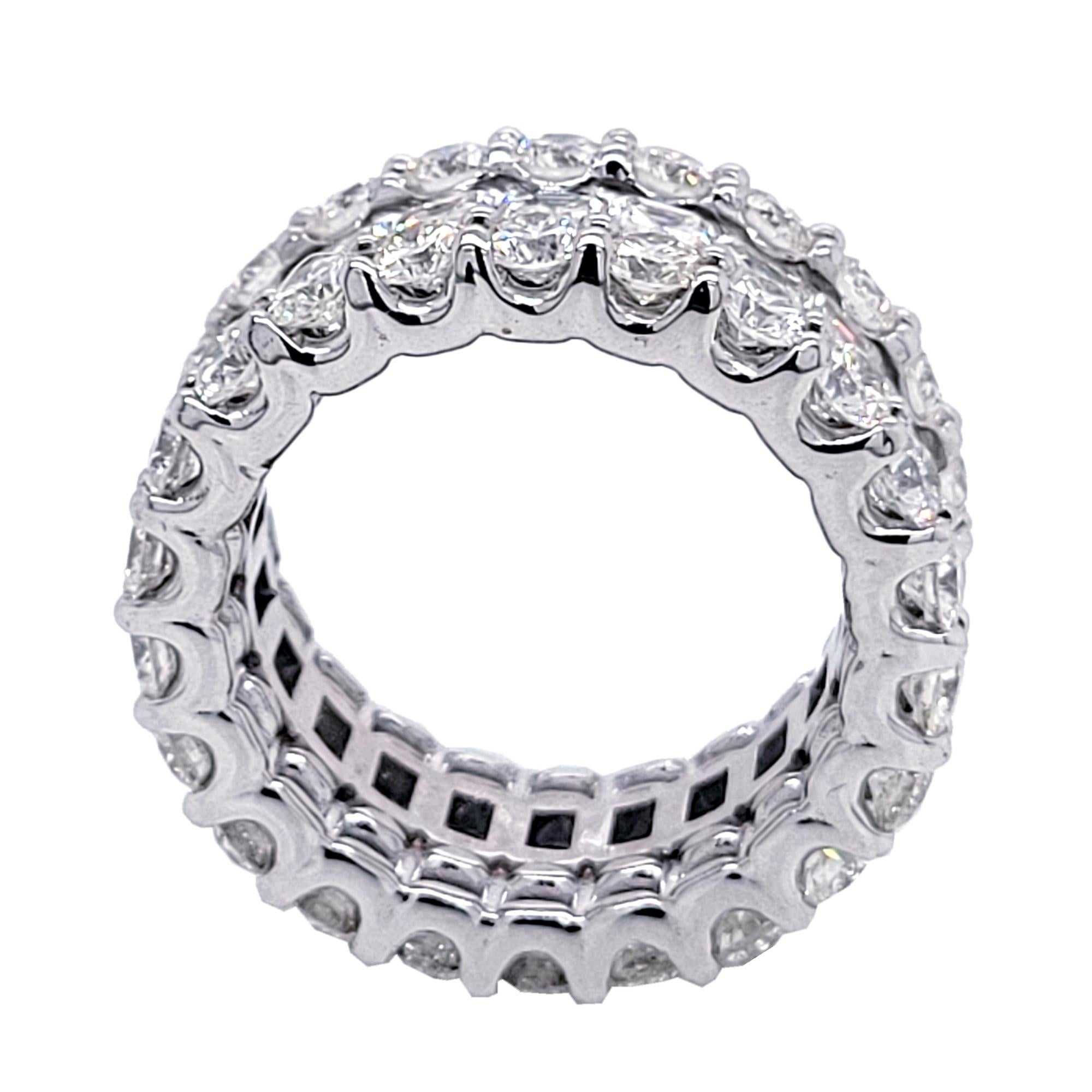 Sebastian Bernards 8,36 Karat Smaragdschliff/Ring mit rotem Diamant 18k Gold Ewigkeitsring im Angebot 1