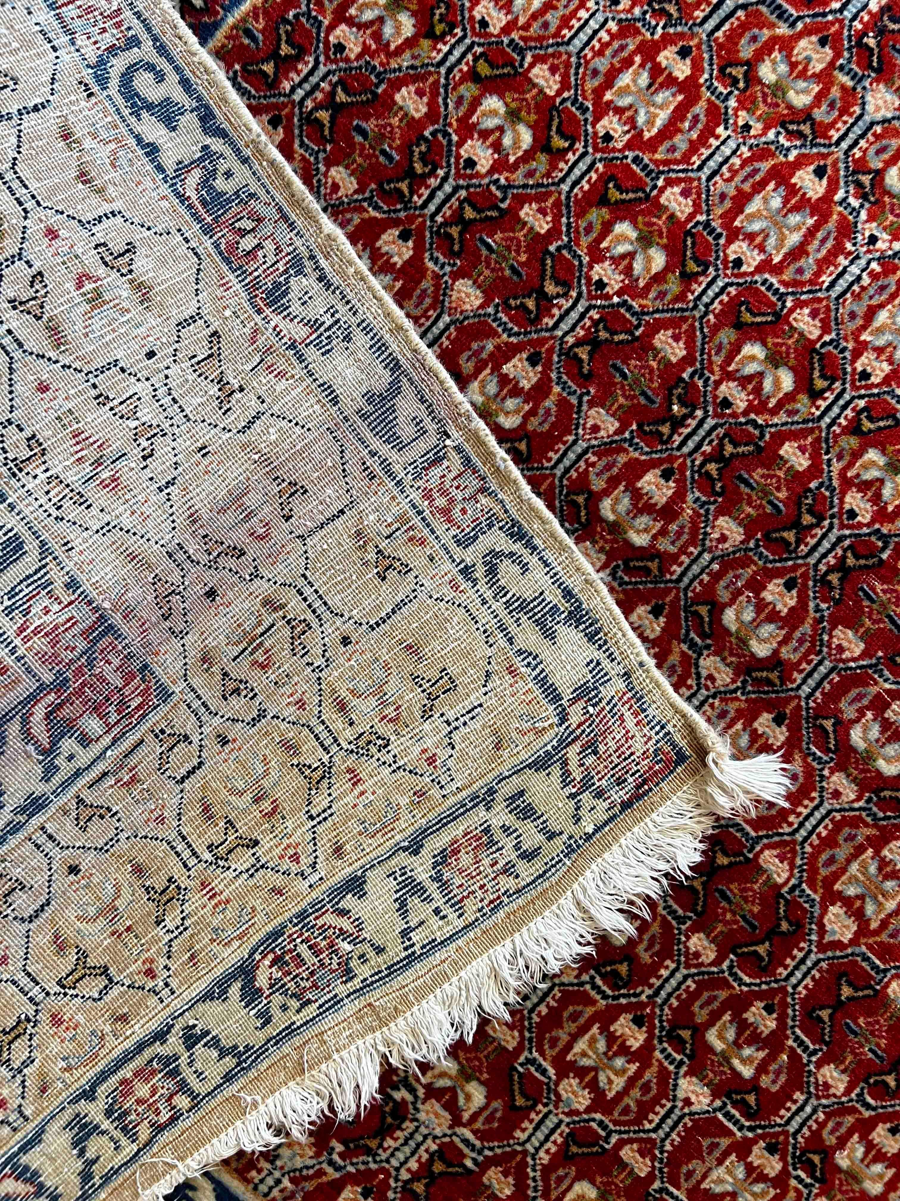 836 - Bonita alfombra vintage Nain Anudado a mano en venta