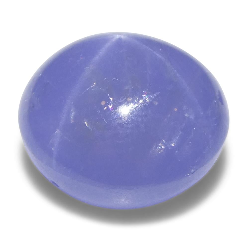 8.37ct Cabochon ovale de saphir bleu étoilé du Sri Lanka en vente 5