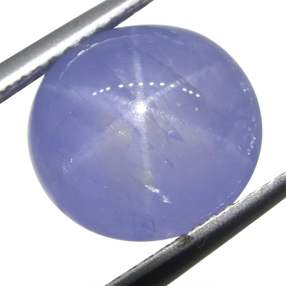 Taille ovale 8.37ct Cabochon ovale de saphir bleu étoilé du Sri Lanka en vente