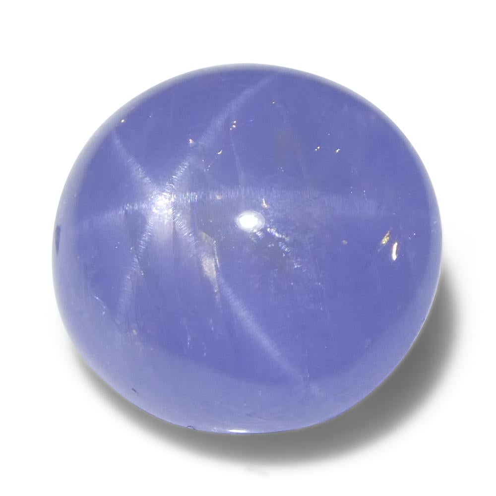 8.37ct Cabochon ovale de saphir bleu étoilé du Sri Lanka en vente 1