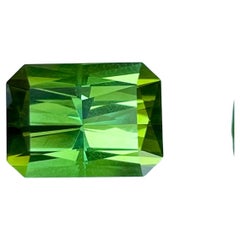 8,38 Quilates Piedra Turmalina Verde Suelta Corte Tijera Gema Natural Afgana