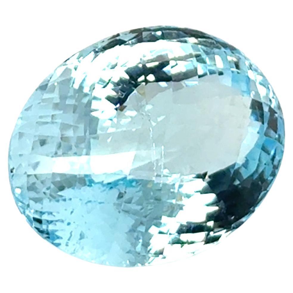 83,83 Carati di Topazio Blu Taglio Ovale Gemma Sciolta in vendita 10