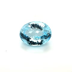83.83 Carat Oval Cut Blue Topaz Loose Gemstone