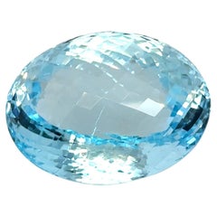 83,83 Karat Blauer Topas im Ovalschliff Loser Edelstein
