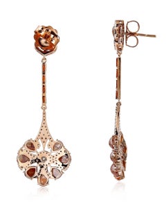 8.39 Carat Fancy Diamond 18 Karat Gold Earrings