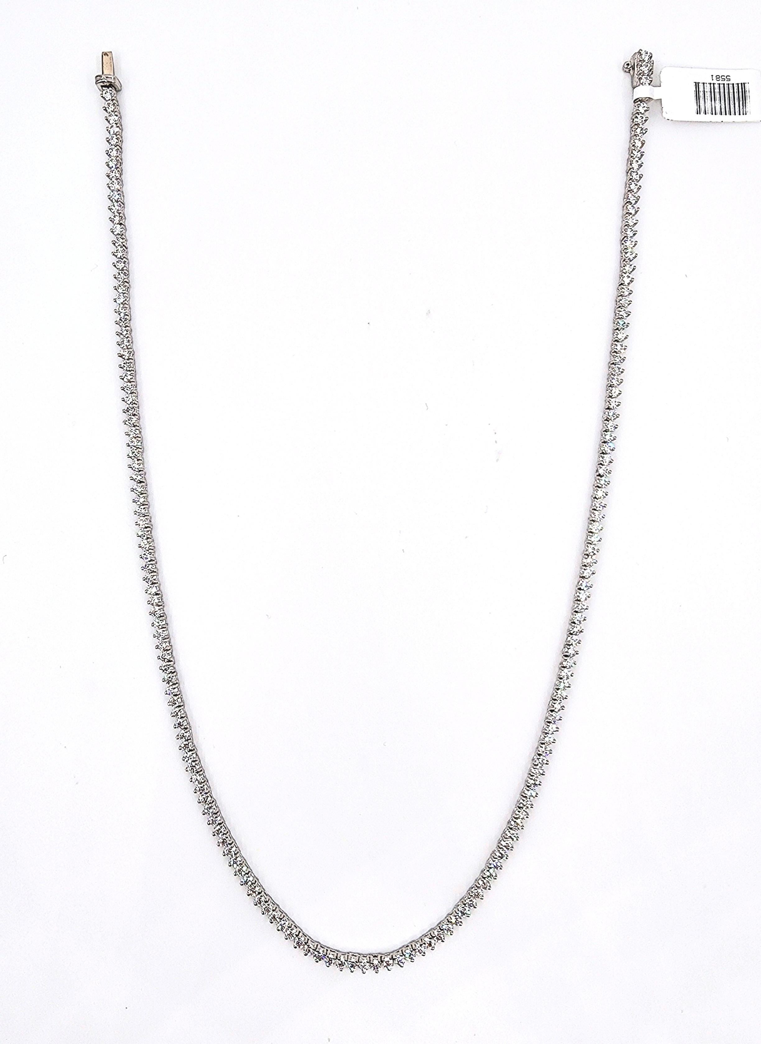 Collar de tenis con diamantes de 8.39 quilates en venta 3
