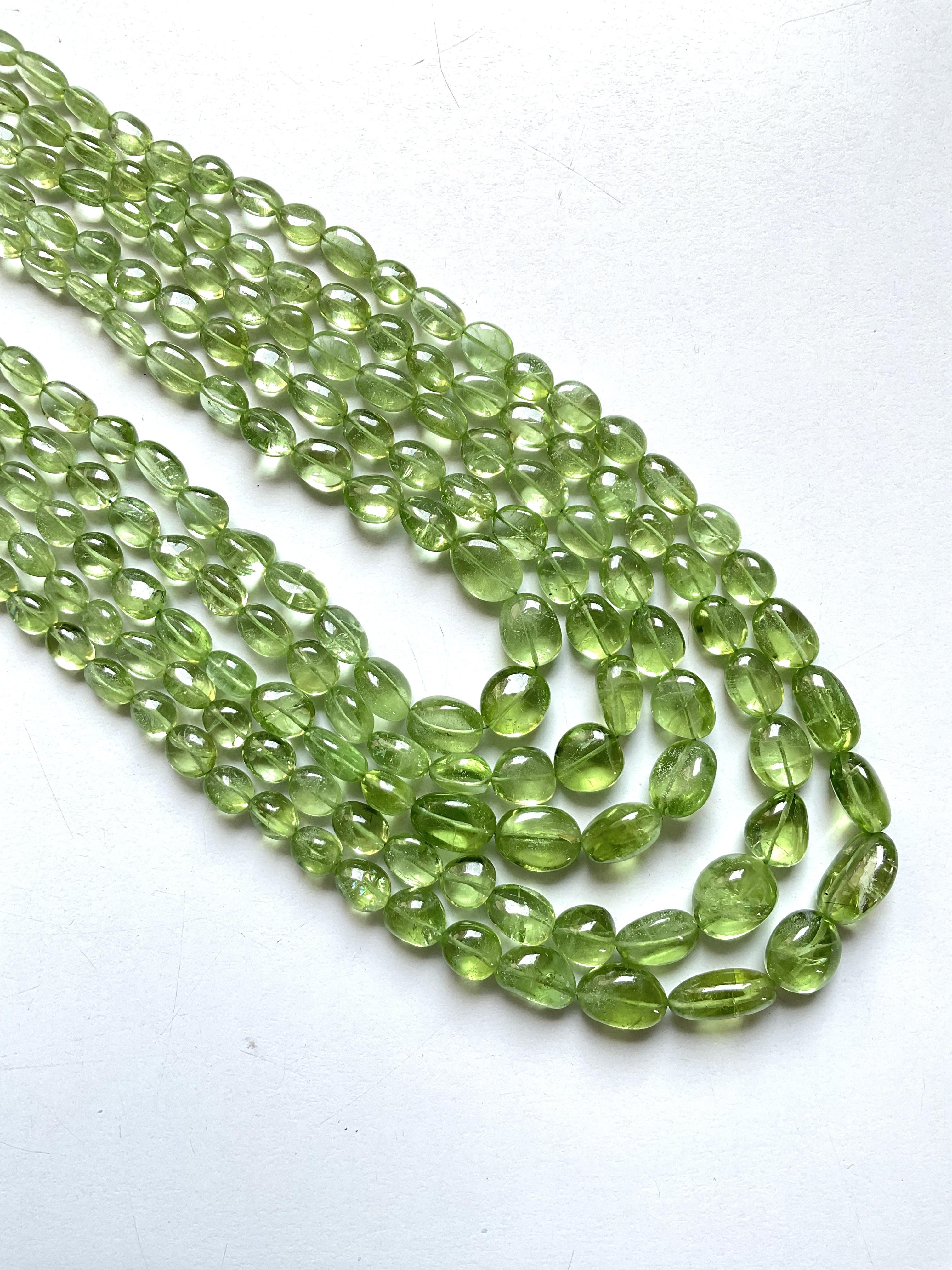 839.05 carats apple green peridot top quality plain tumbled natural necklace gem For Sale 3