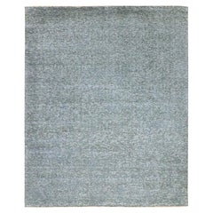8'3"x10'1" Anchor Gray Salt and Pepper Design Tone on Tone Hand Knotted Wool Rug