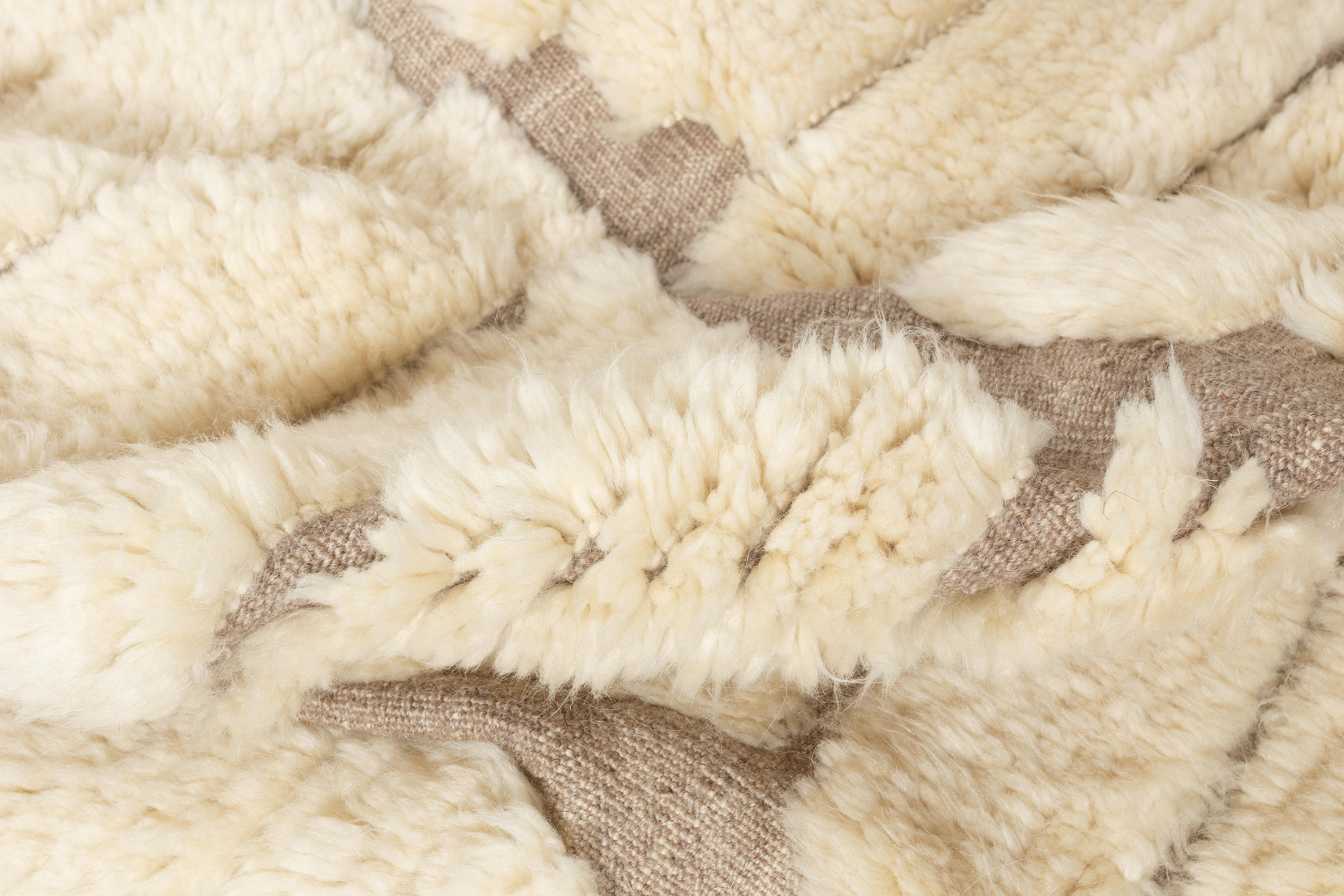 Alfombra Tulu Anudada a Mano 8,3x10,2 Pies. Lana natural. Alfombra moderna de pelo suave Anudado a mano en venta