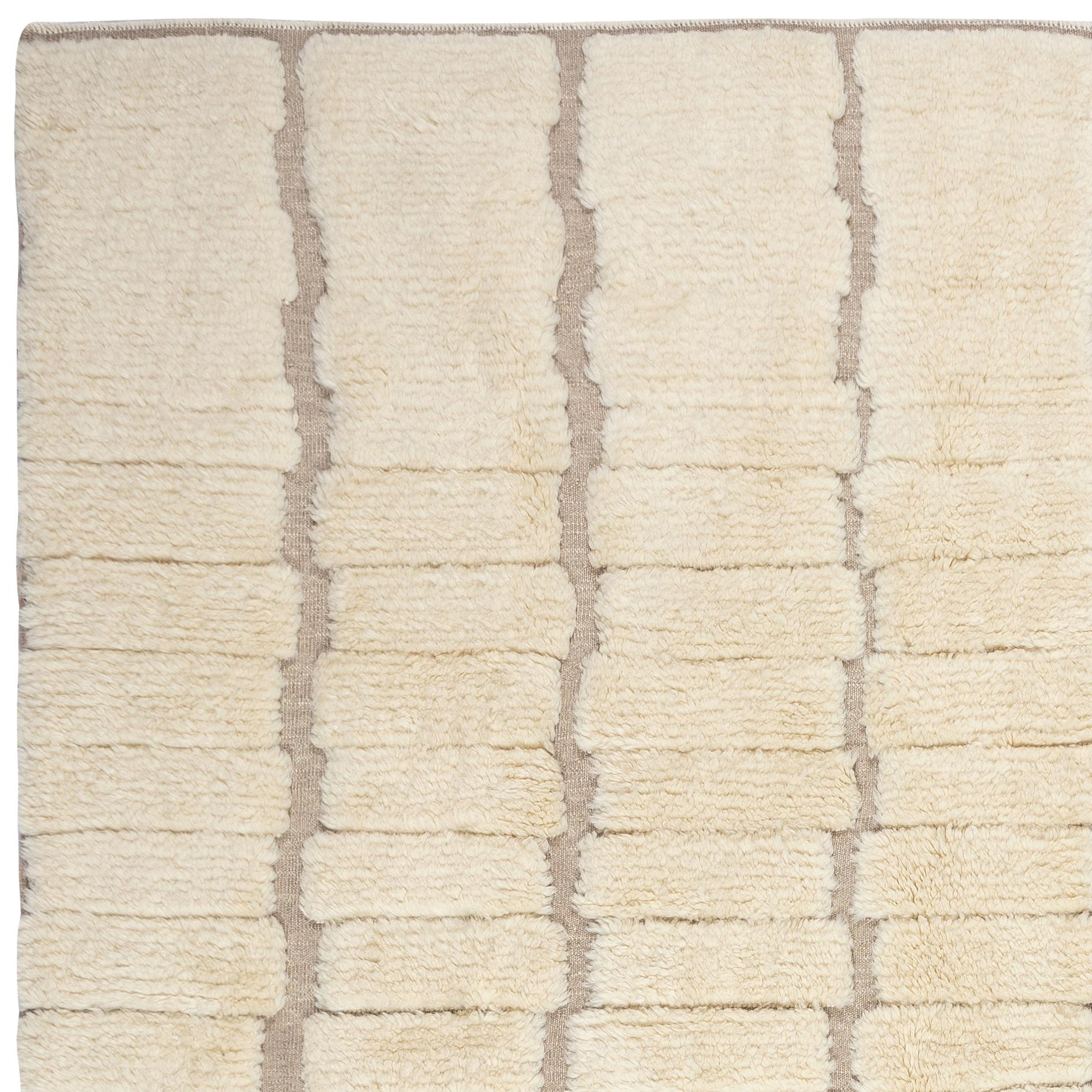 Alfombra Tulu Anudada a Mano 8,3x10,2 Pies. Lana natural. Alfombra moderna de pelo suave Siglo XXI y contemporáneo en venta