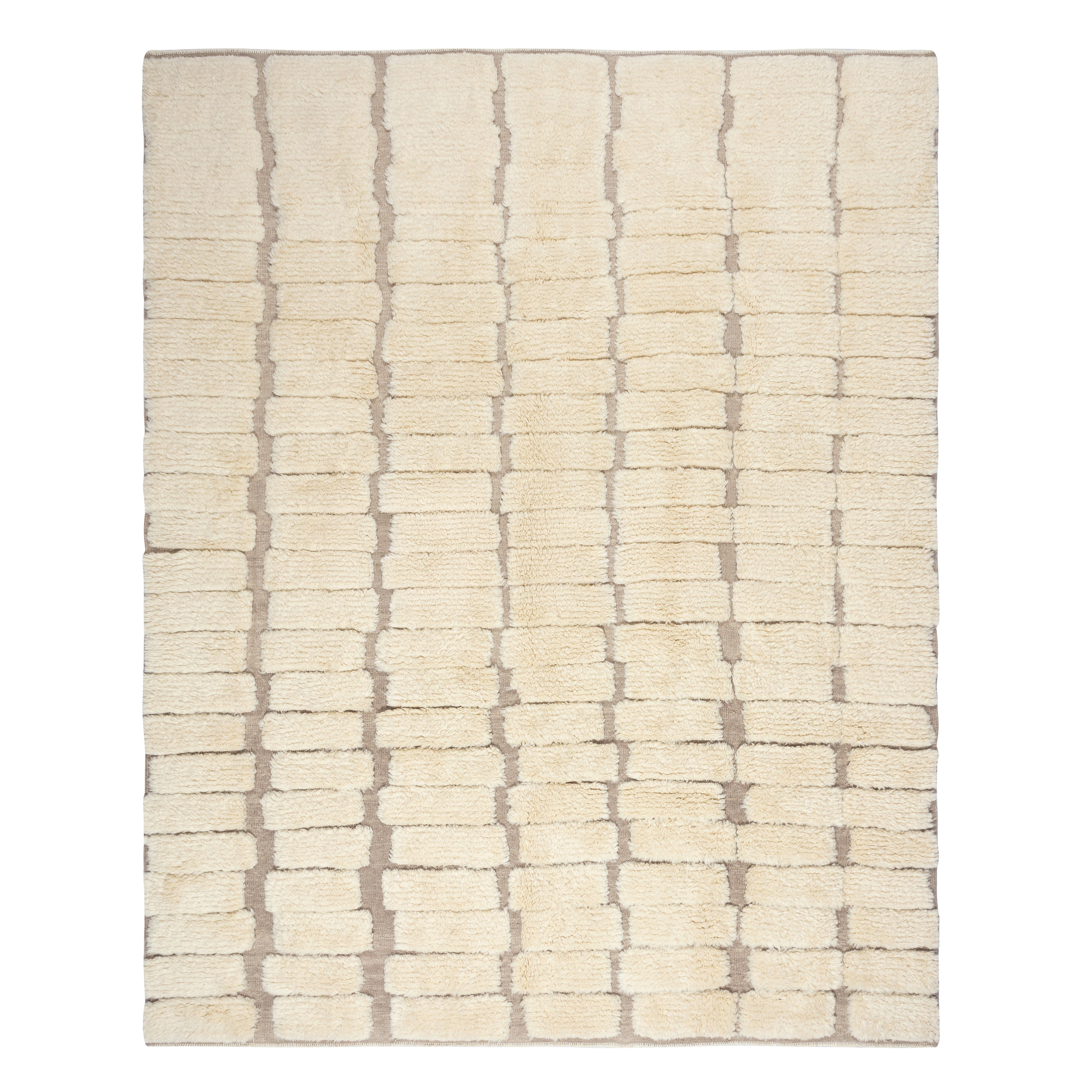 8.3x10.2 Ft Handgeknüpfter Tulu-Teppich. Alle natürliche Wolle. Weichfloriger moderner Teppich