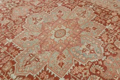 8.3x10.7 ft Antique Persian Heriz Rug, 100% Wool, Circa 1920