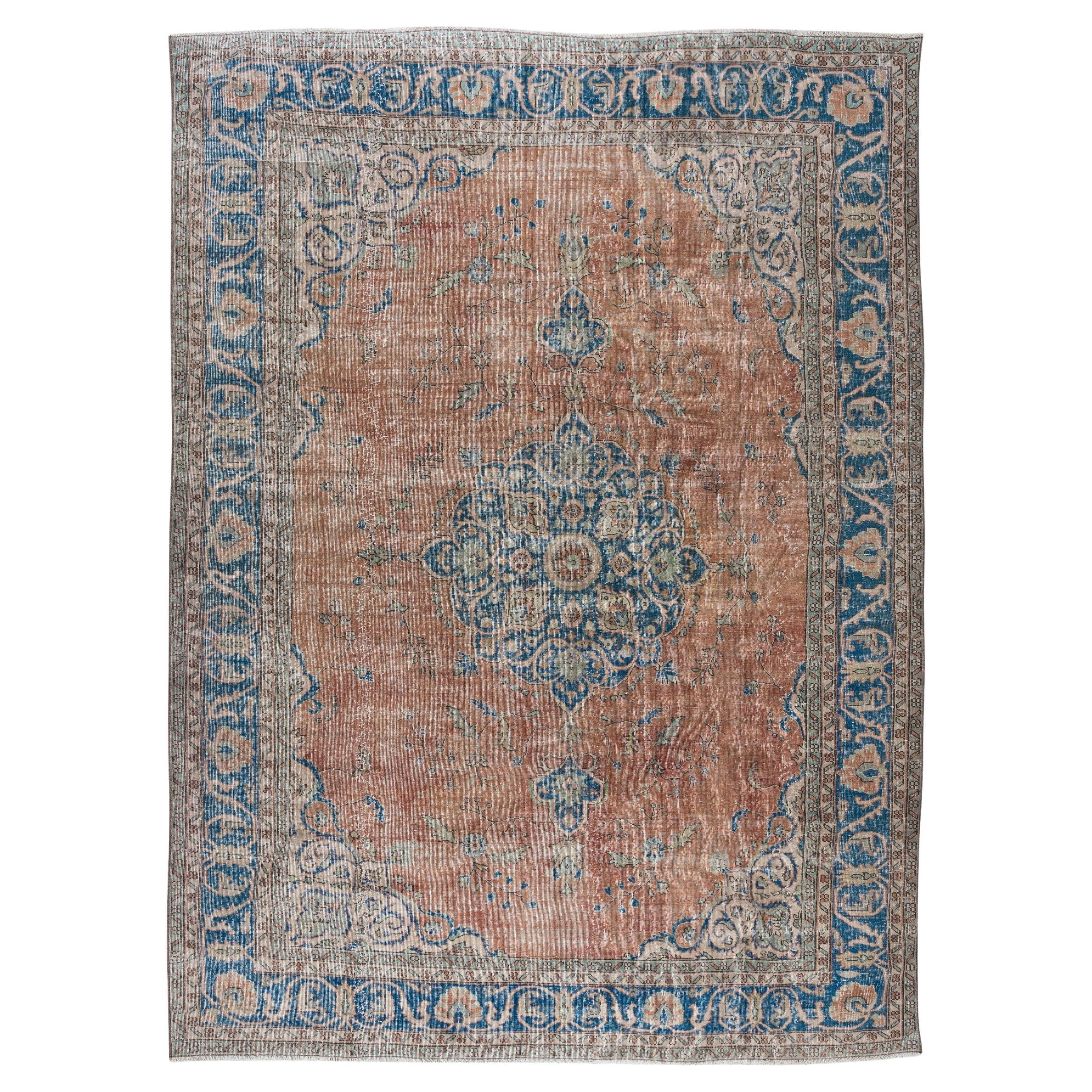 8.3x11.5 Ft One-of-a-Kind Turkish Area Rug, Traditional Vintage Handmade Carpet