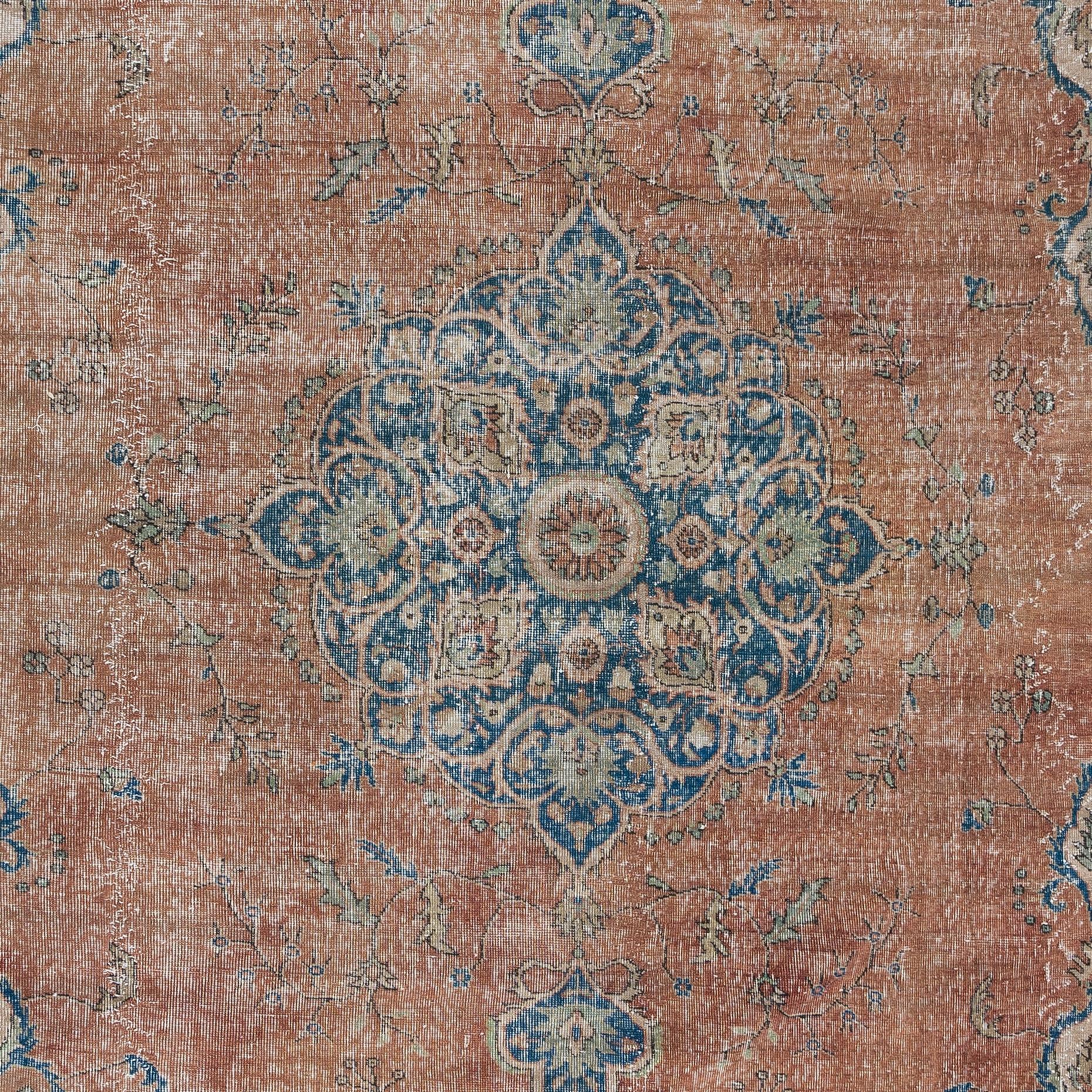 Tribal 8.3x11.5 Ft One-of-a-Kind Vintage Area Rug, Traditional Handmade Turkish Carpet For Sale