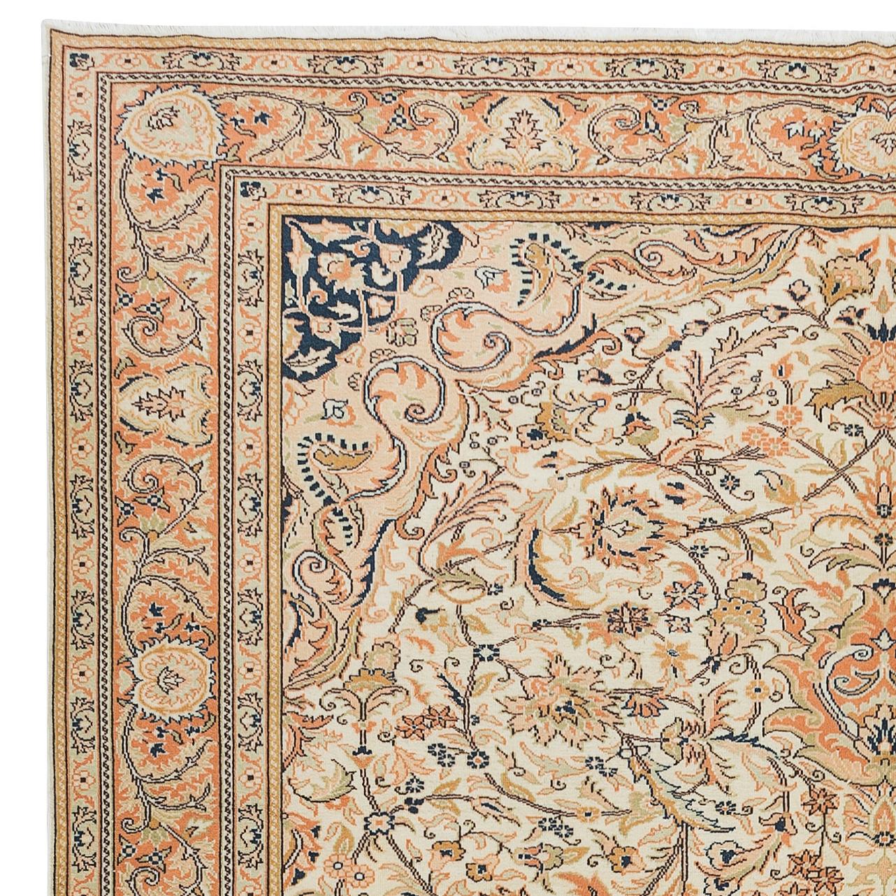 Turco 8.3x12 Ft Tappeto moderno fatto a mano in lana turca Kayseri con disegno a medaglione in vendita