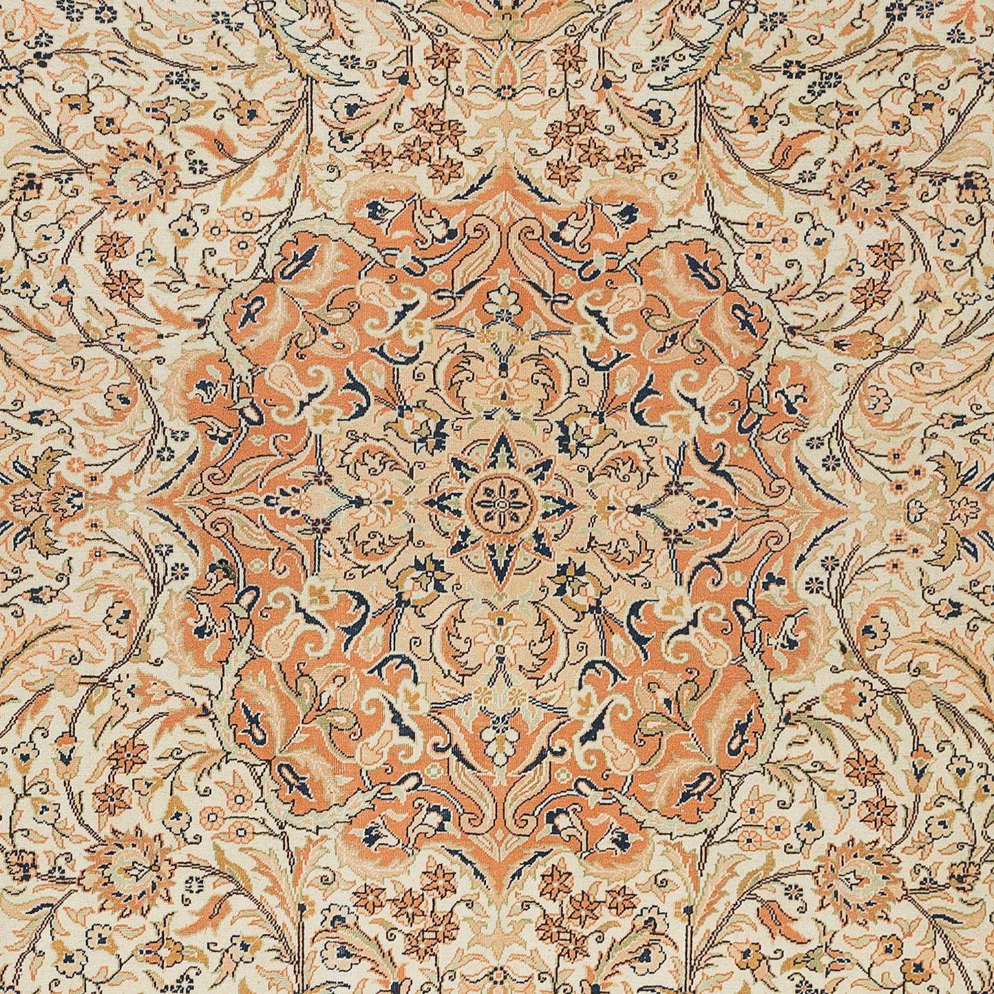 Tessuto a mano 8.3x12 Ft Tappeto moderno fatto a mano in lana turca Kayseri con disegno a medaglione in vendita