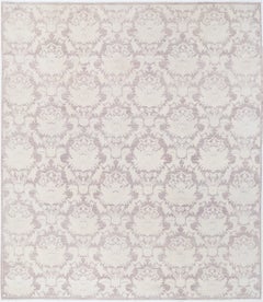 8.3x9.7 ft Hand Knotted Wool Large Area Rug in Soft Tones. Decorative Carpet