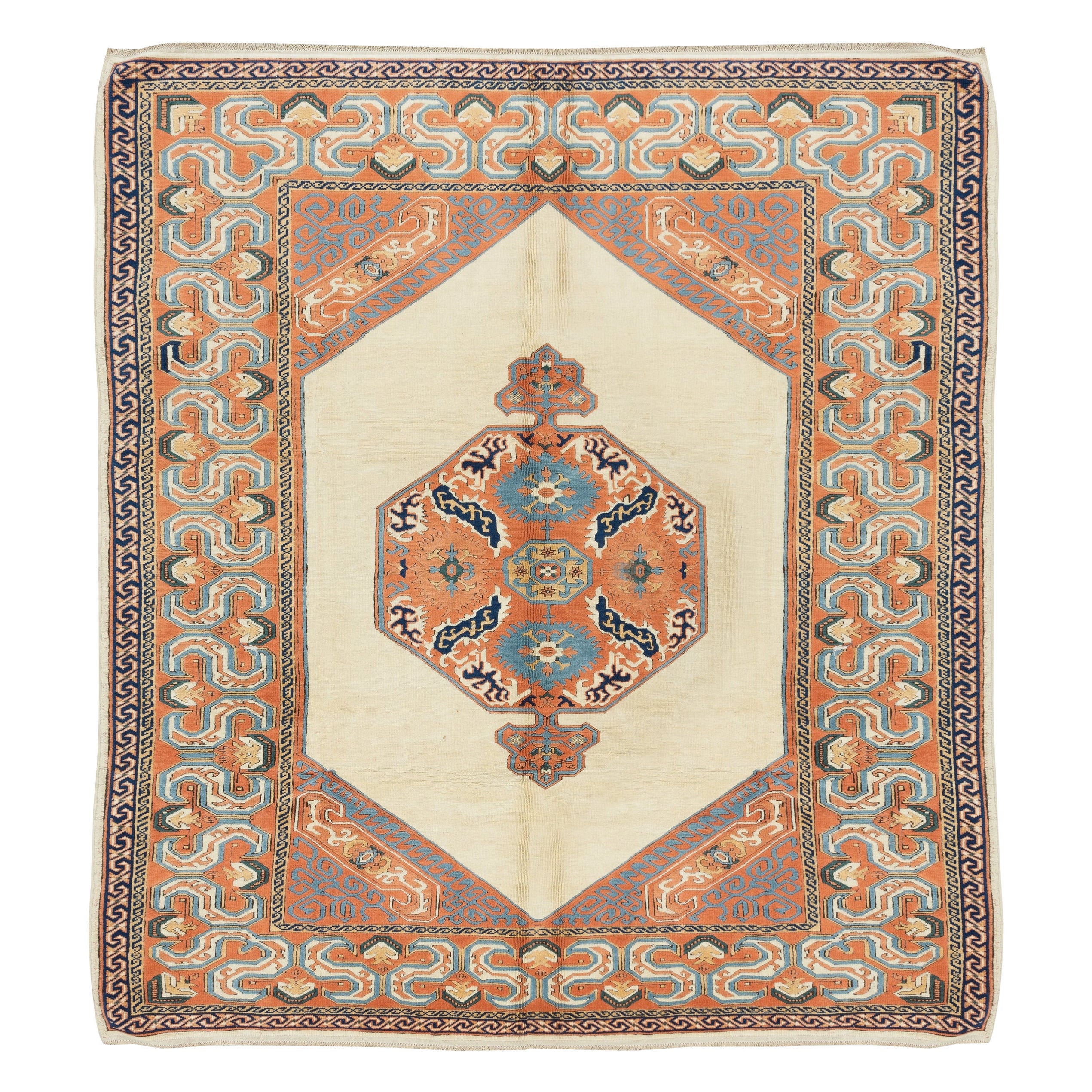 8.3x9.8 Ft Handgefertigter Türkischer Teppich, Moderner Dekorativer Teppich, 100% Wolle