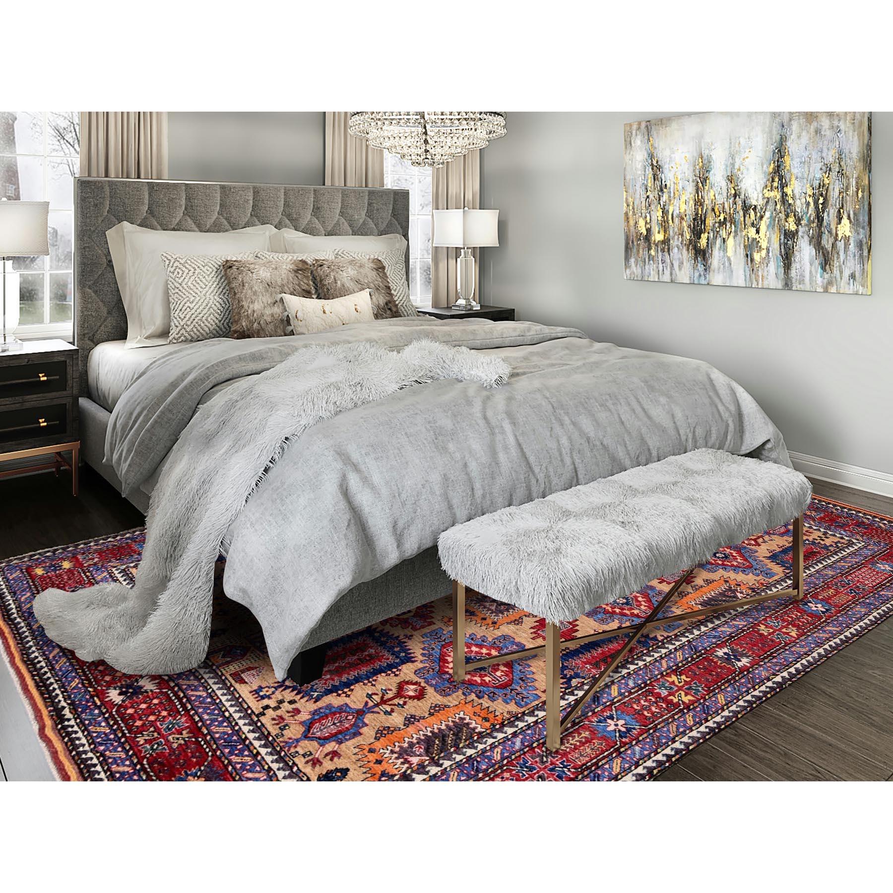 Beige, Afghan Ersari with Turkish Knot, Caucasian Design Revival, Vegetable Dyes, Hand Knotted, Soft and Velvety Wool, Densely Woven, Oriental Rug
Matières premières : Laine
Latex : Pas de poils 
hauteur : 0,25 pouces
Style : Traditionnel
Couleur