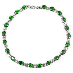 8.4 Karat Chrom Diopside Tennisarmband Sterling Silber 7,75"