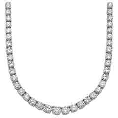 84-Carat Diamond Tennis Necklace  1 Carat Each  D-E-F Color  VVS Clarity