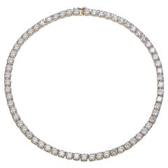 Collana Tennis con diamanti da 84 carati  1 Carato ciascuno  F-G-H Colore  Chiarezza VS