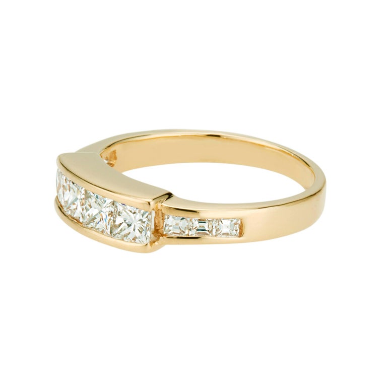 .84 Carat Diamond Yellow Gold Channel Set Wedding Band Ring For Sale at ...