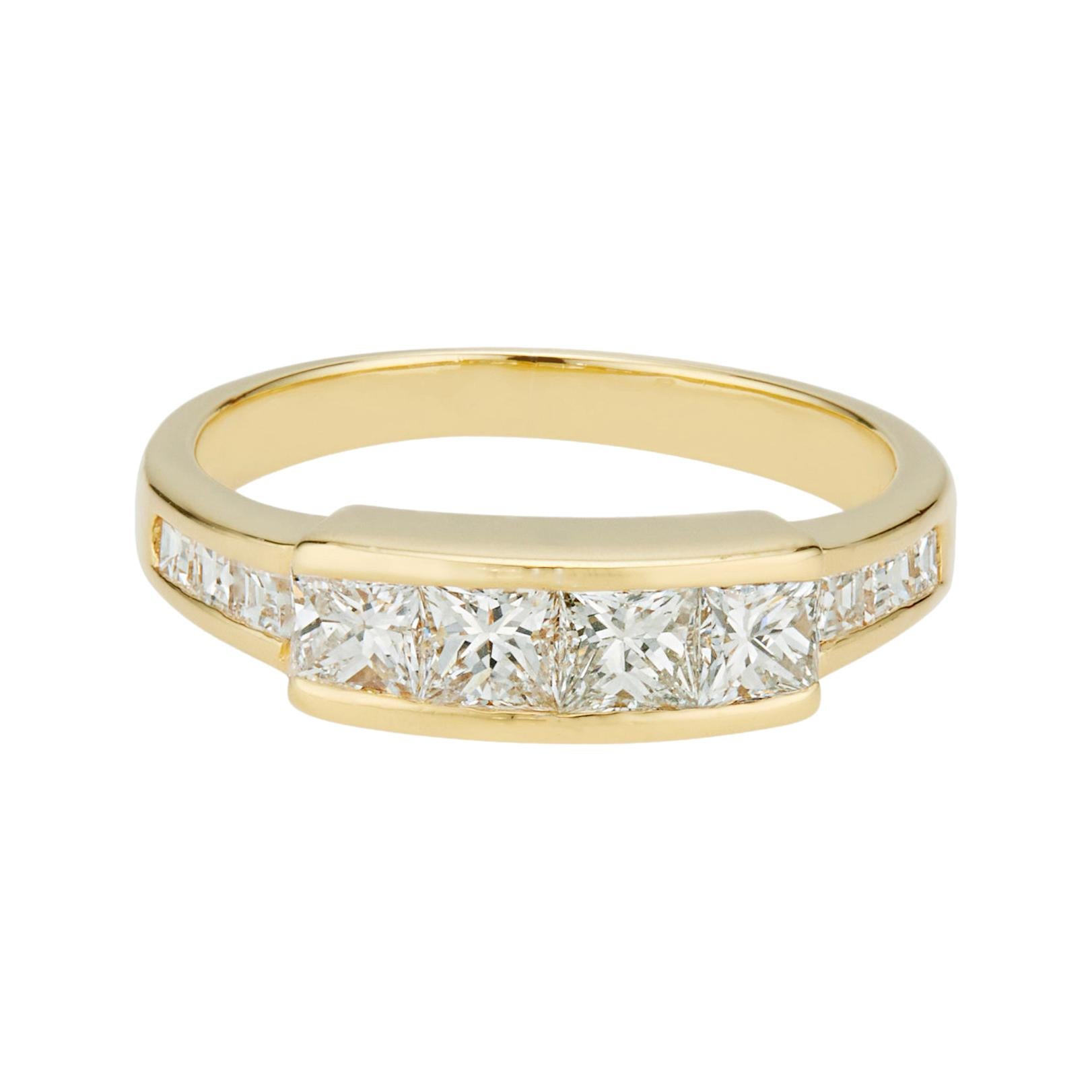 .84 Carat Diamond Yellow Gold Channel Set Wedding Band Ring