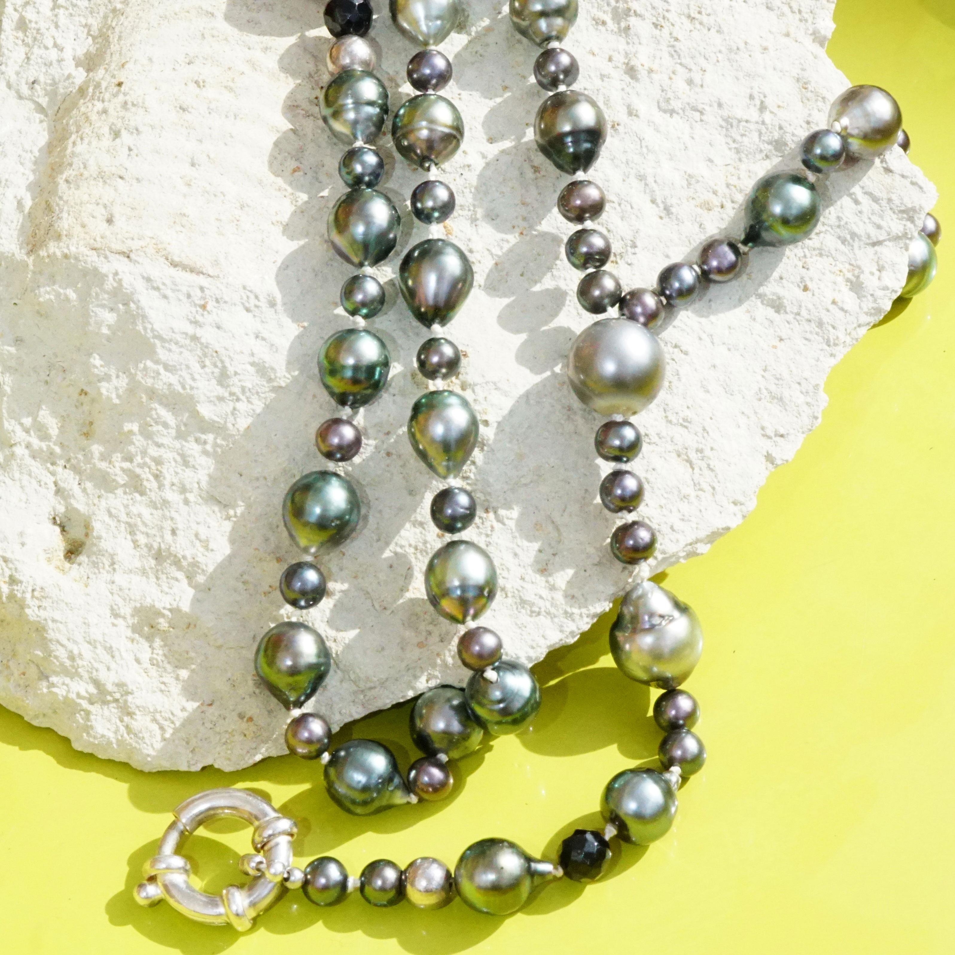 Tahiti Pearl Chain with Changeable Interchangeable Pendant Rosary 3