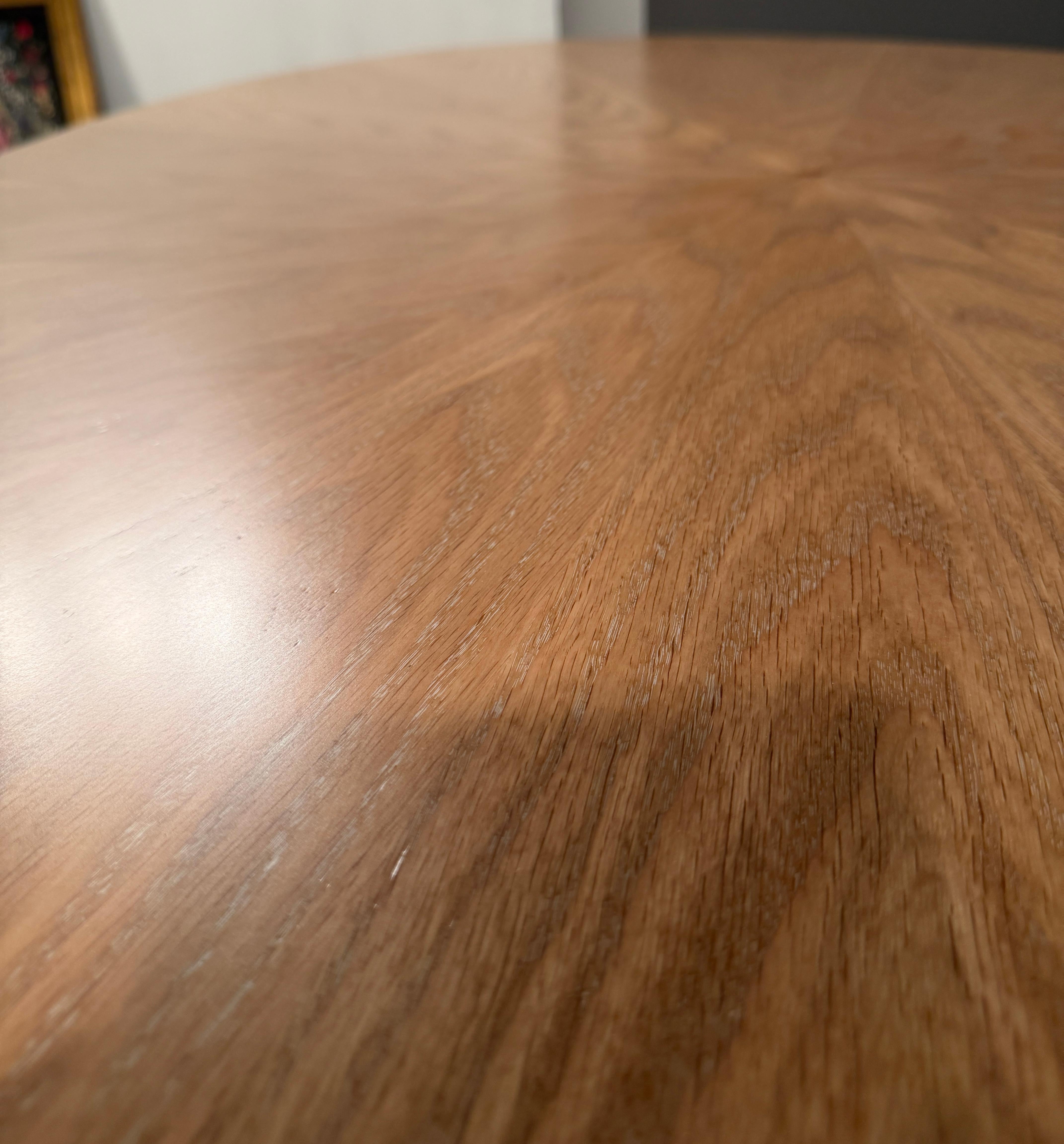 84 inch Oval Oak Dining Table custom design on Knoll Pedestal base For ...