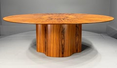 84 inch unique Rosewood Oval Dining Table by Aaron Saxton
