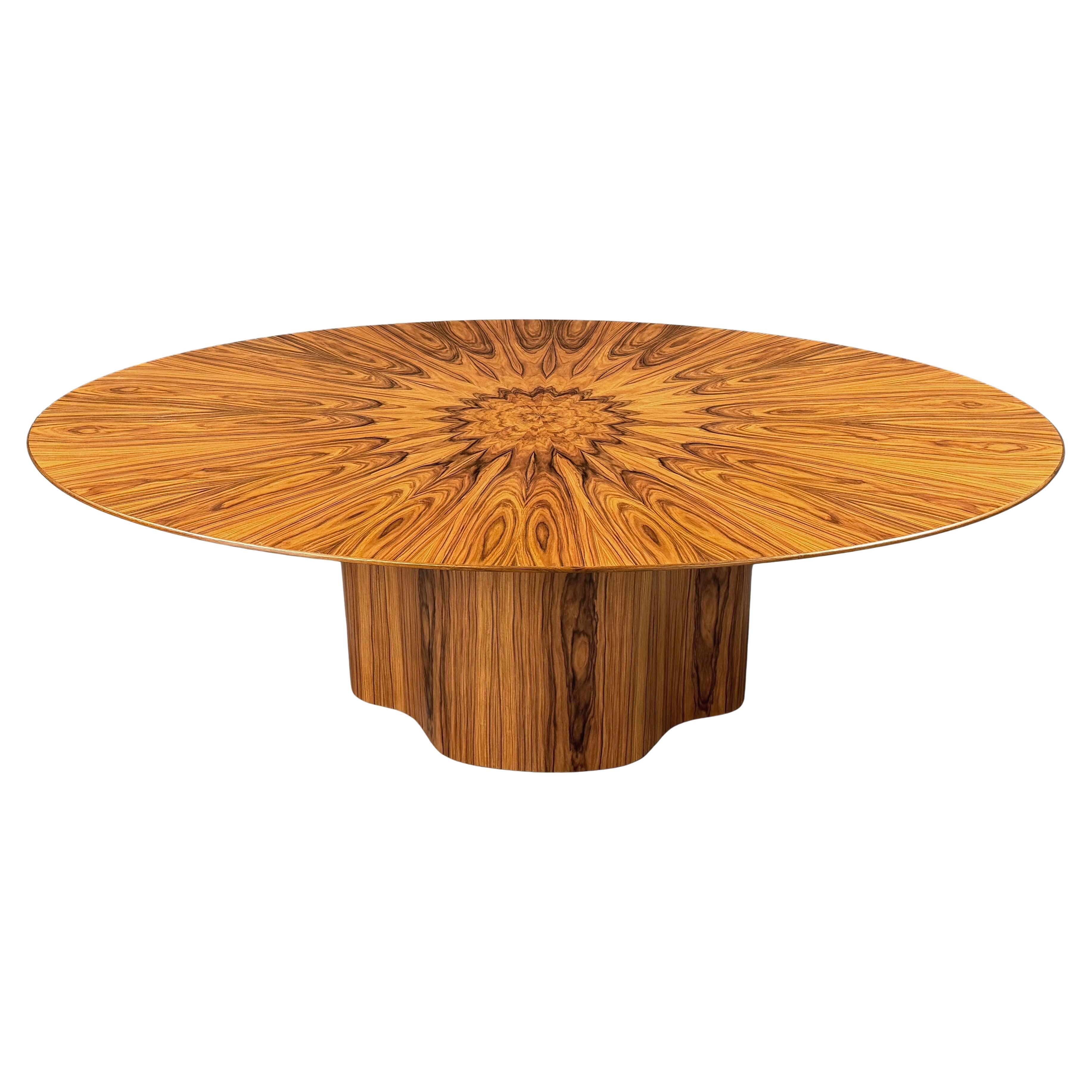 84 inch unique Rosewood Oval Dining Table by Aaron Saxton en venta