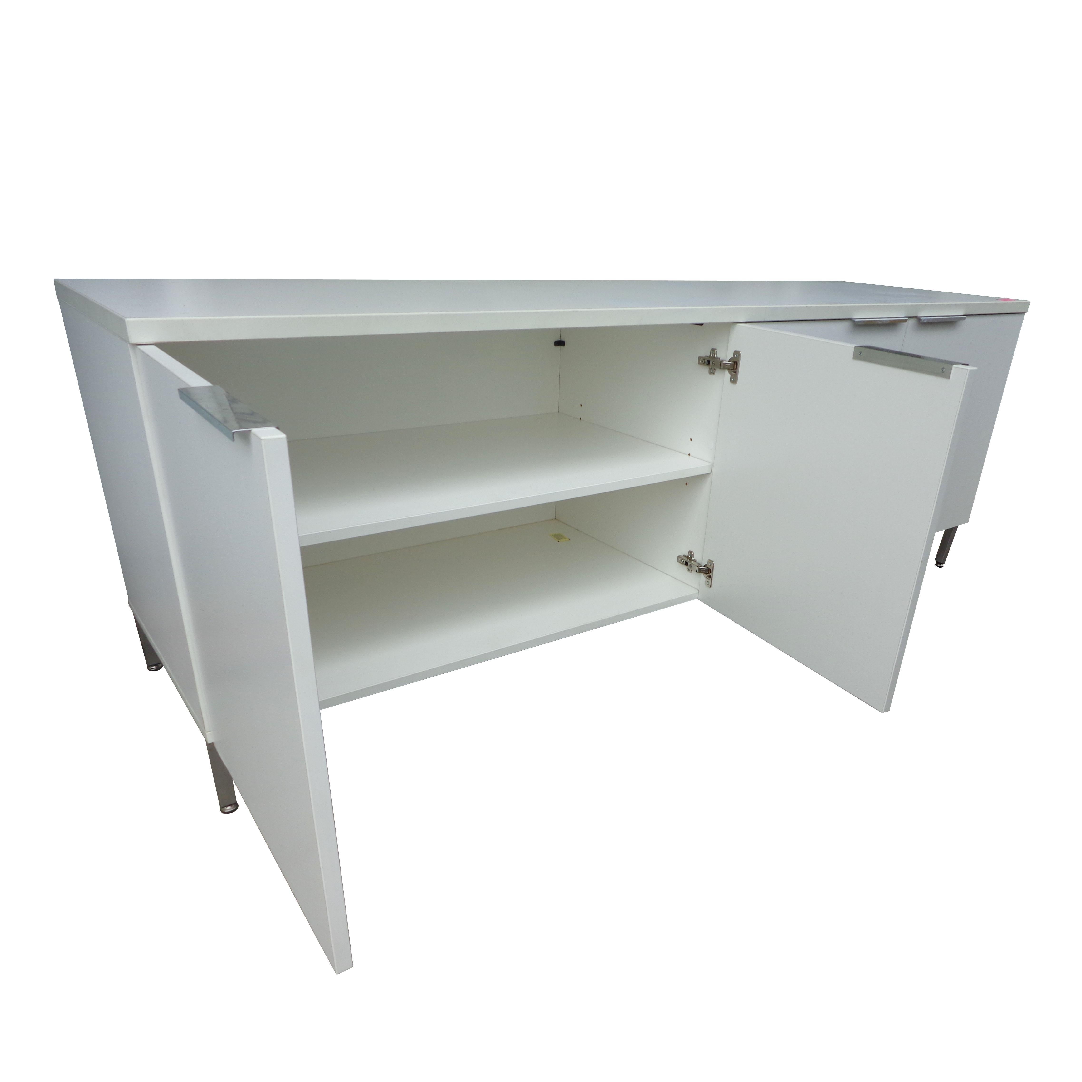 white credenzas