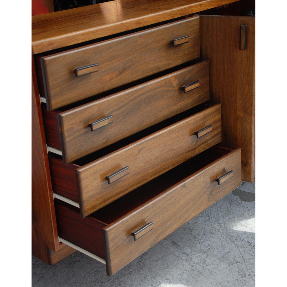 North American Mid Century Rosewood Dresser Credenza