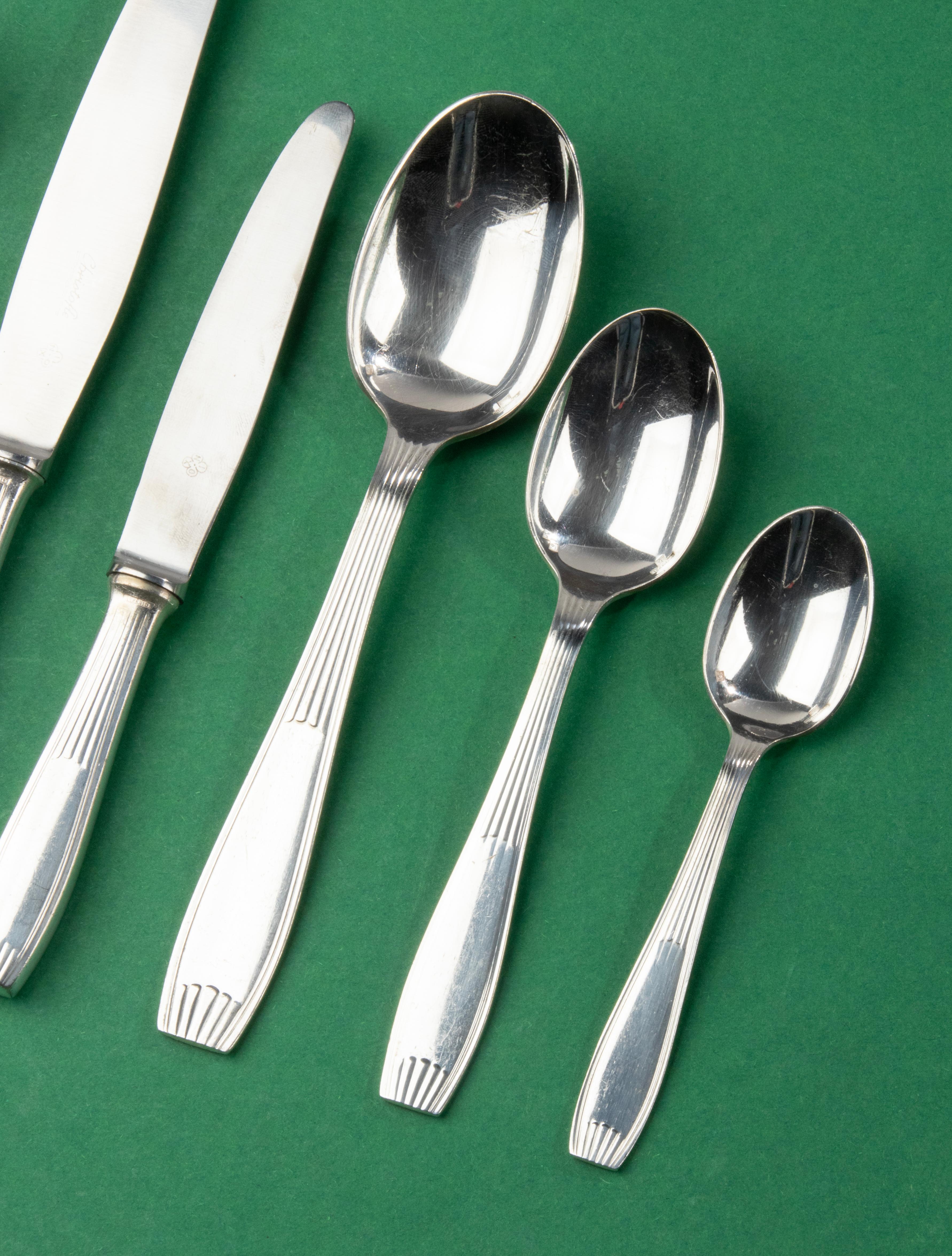 84-Piece Set Silver-plated Tableware - Christofle - Art Deco  For Sale 6